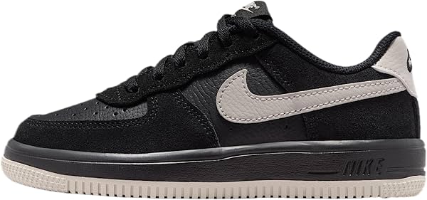 Nike Force 1 Low LV8 2 Zapatos para niños pequeños (Negro/Hueso claro)