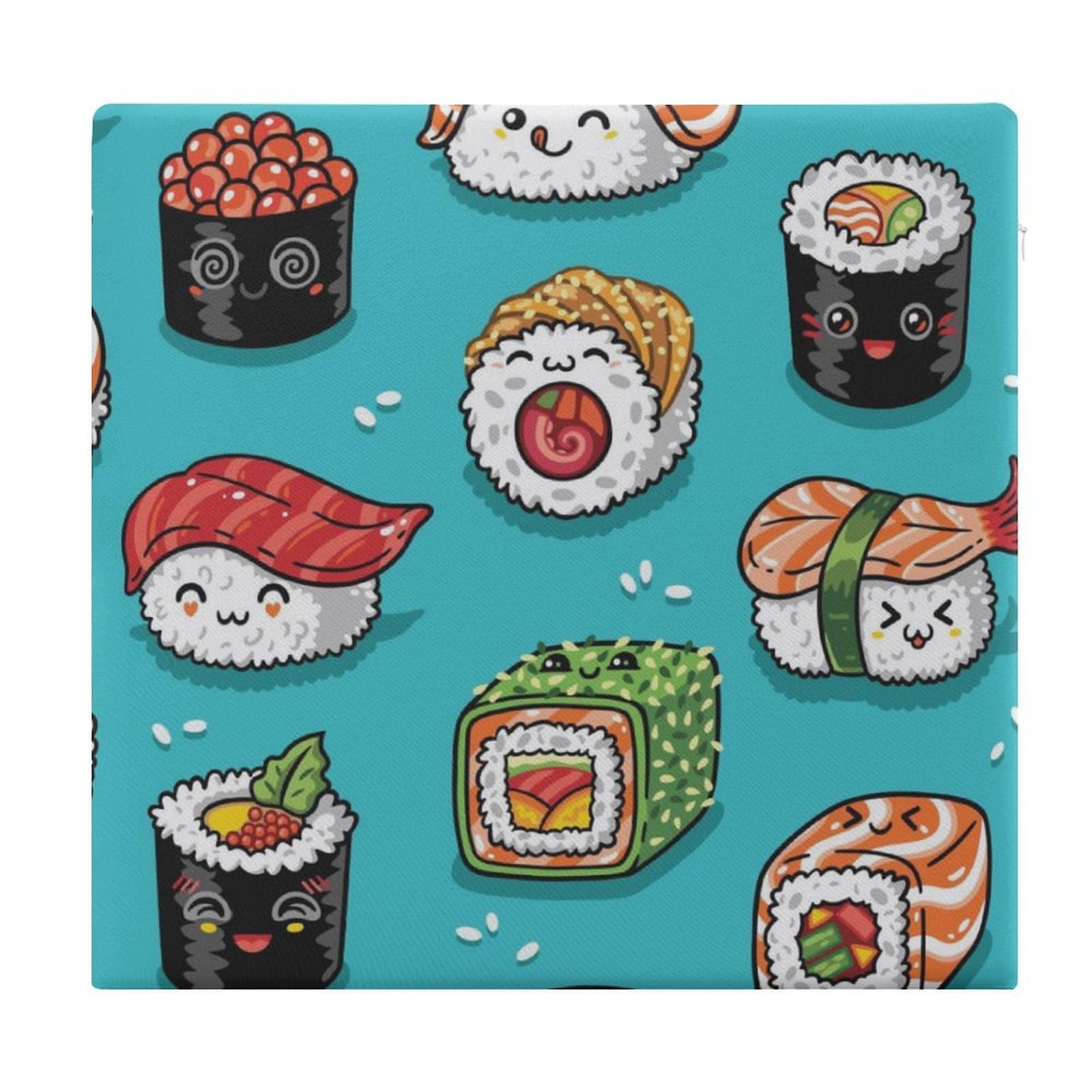 JZemdybill Chair Pad, Sushi Cute Style Seat Pad, Square Chair Cushion for Yoga Living Room Balcony
