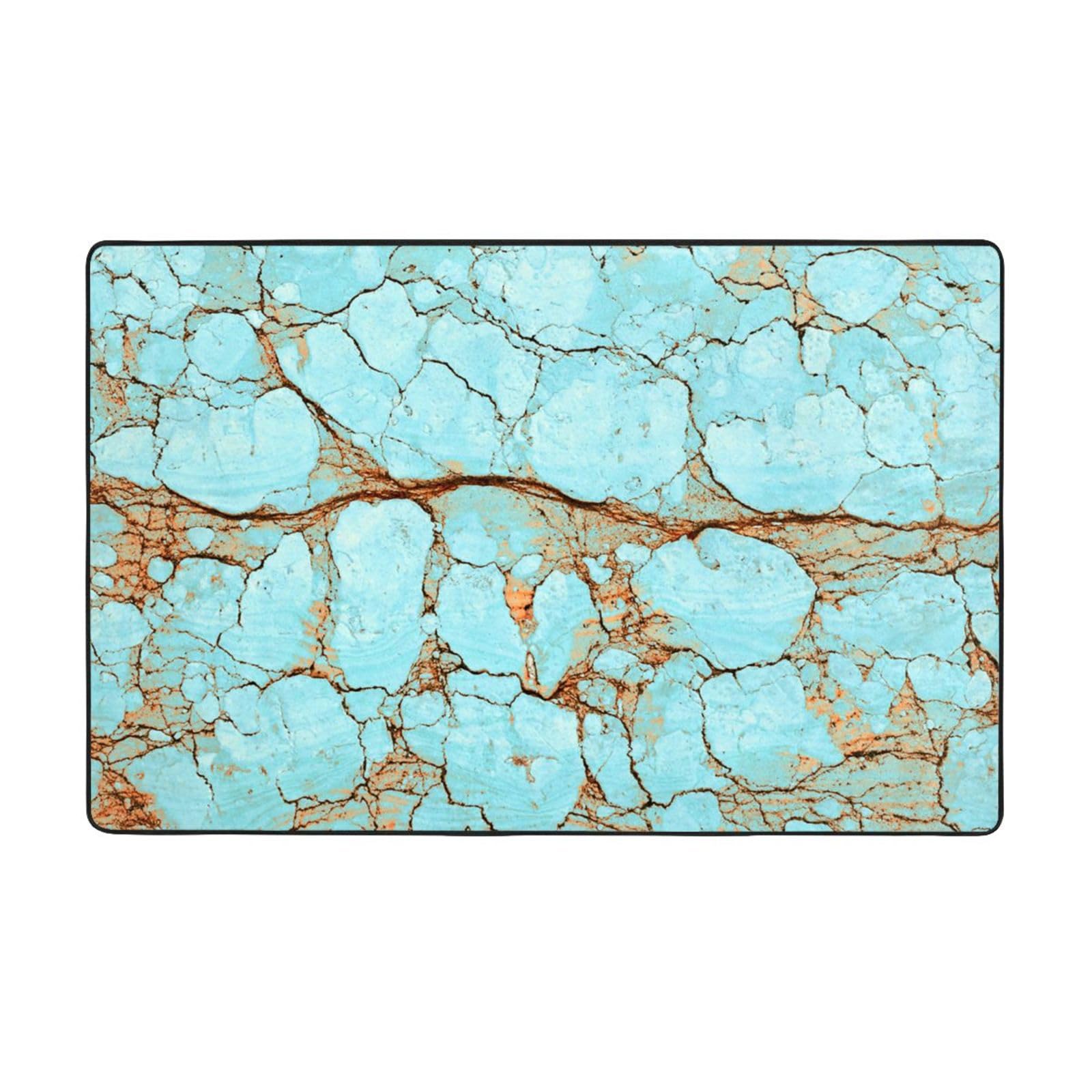 Tapis de salon marbre turquoise pour sublimer votre intérieur moderne
