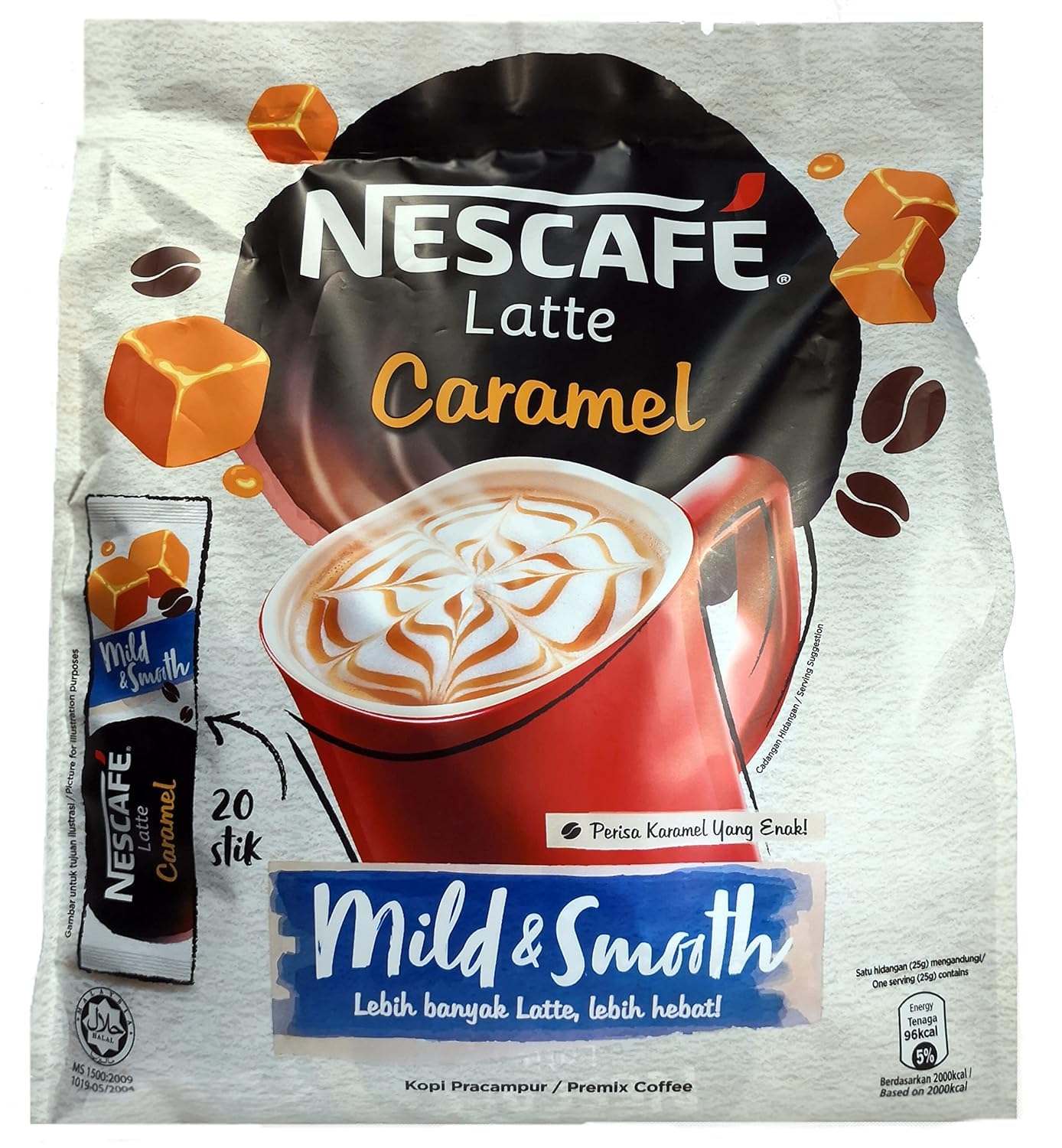 Nescafe 3 In 1 Caramel Latte Is A Premix Instant Coffee Mix That Combines Coffee, Creamer, And Sugar In A Single Serve 25Gram X 5 Sachet Medium Roast - Powder (B0CS6BNTYX) Amazon Price History, Amazon Price Tracker