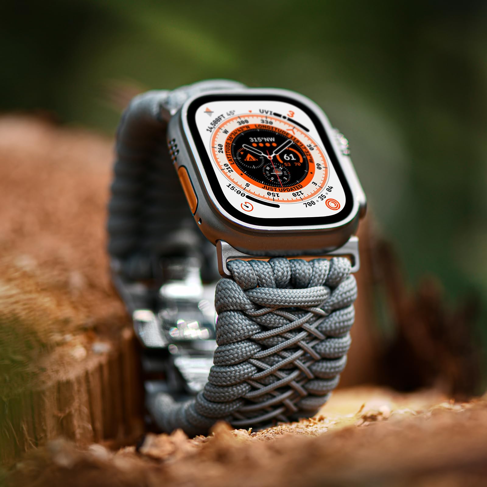 Tefeca Titan Series Paracord Band Compatible with Apple Watch Ultra 2/Ultra 49mm, Series 10 46mm, Series 9/8/7 45mm - Image 2