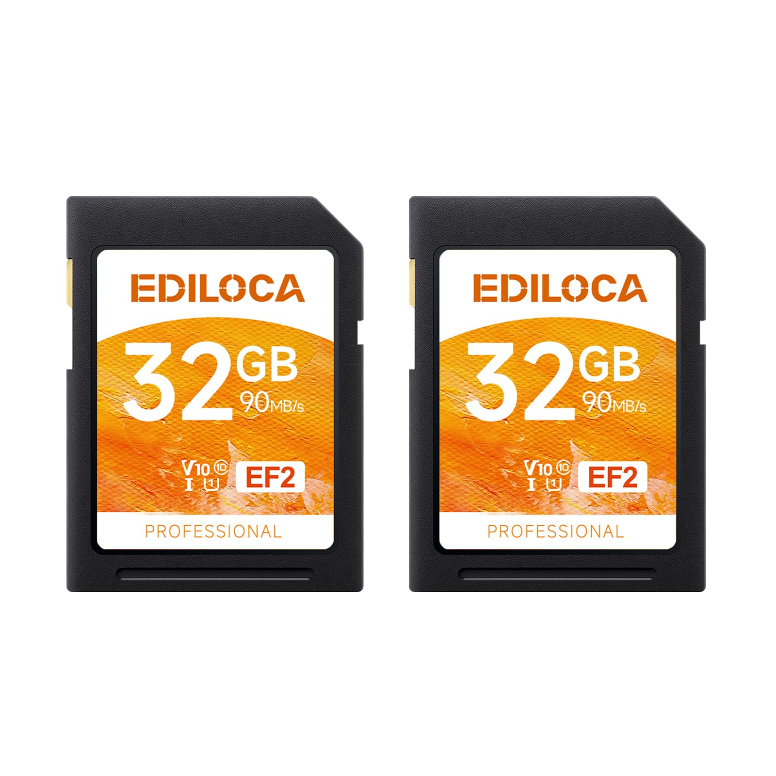 UHS-I 32GB SD Card 2 Pack UHS-I Memory Card Fast Storage, Read/Write Speed 90/20MB/s, C10, U1 V10 Full-HD &amp; 4K Video, Must-Have for Professional Photographers 2PCS