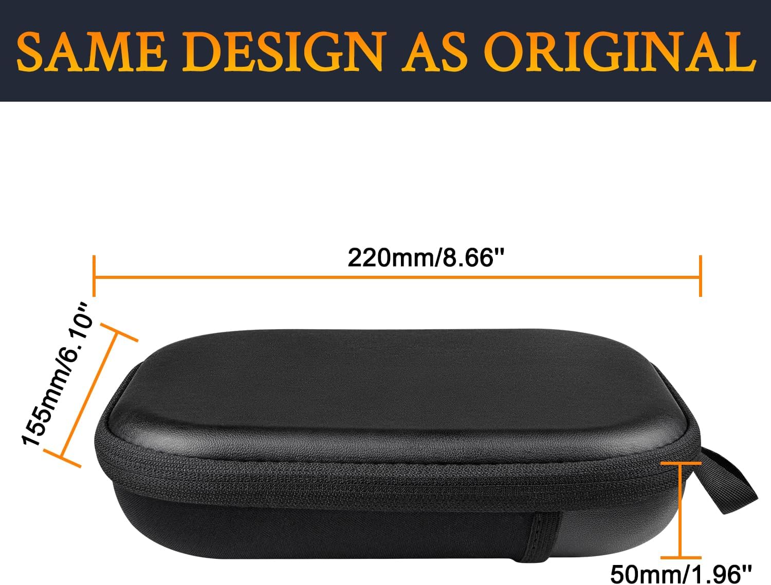 SOULWIT Headphone Carry Case for Bose QC35/QC45/QC Ultra/QC25/QC SE/Quiet Comfort, Hard EVA Replacement Case, Travel Storage Bag with Carabiner - Black