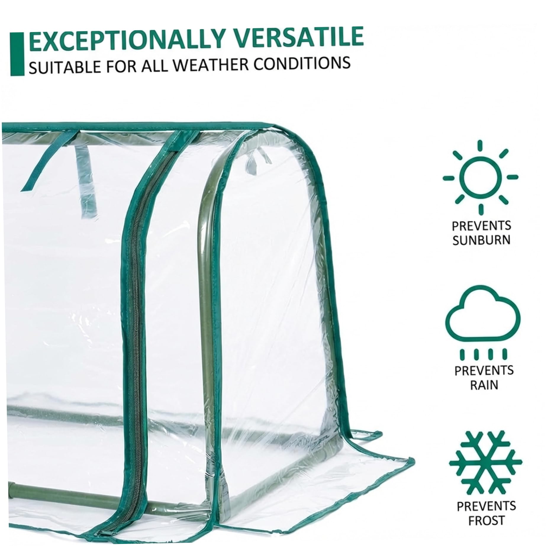 Mini Invernadero Interior Transparente Pequeño Invernadero de Mesa con Cremallera Cúpula de Humedad de Plástico para Jardinería Casera Germinación y Plántulas, Decoraciones de Été
