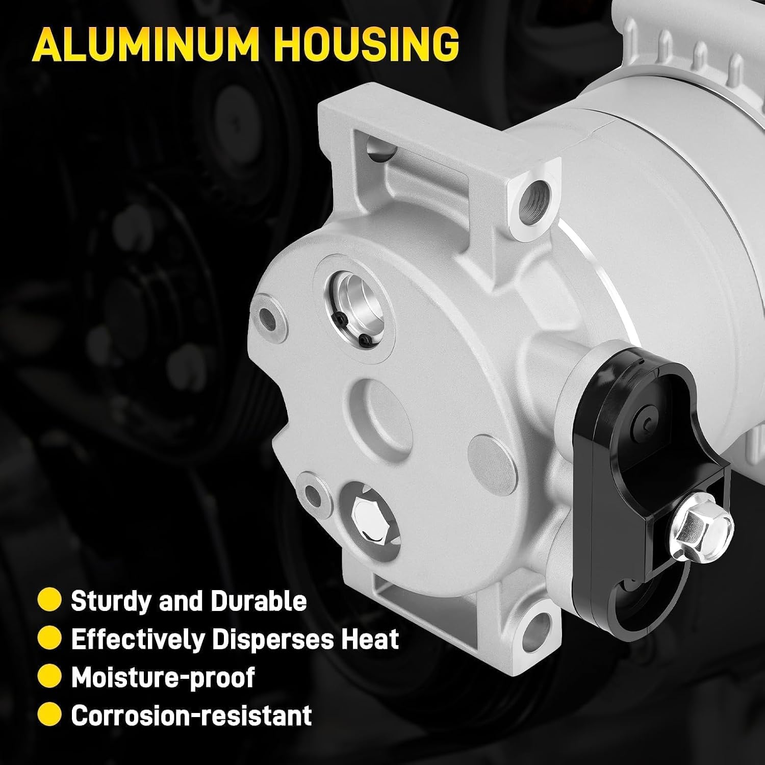 Air Conditioner AC Compressor with Clutch Compatible with 1996-1999 GMC Yukon C1500 C2500 K1500 K2500, Chevrolet Tahoe Blazer, Cadillac Escalade, Isuzu Hombre, Oldsmobile Bravada, Replace #CO-20151C