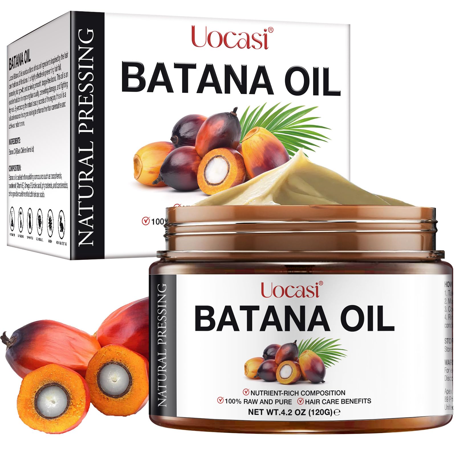 Huile Capillaire Batana 100% Naturelle Bio - Pour Croissance Cheveux - Non Raffinée - Exp. Avril 2027