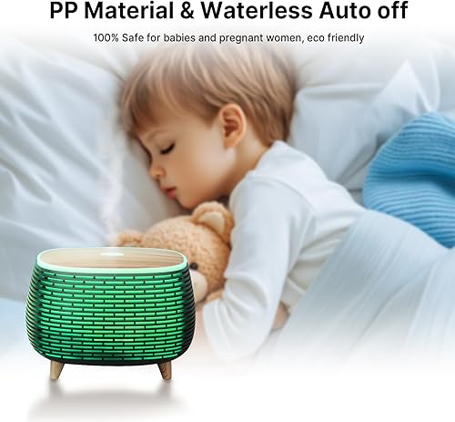 Miniatura 6 de Difusor de aceite esencial, difusor de aromaterapia de 13.5 fl oz para aceites esenciales, difusor ultrasónico con 2 modos de niebla, humidificador