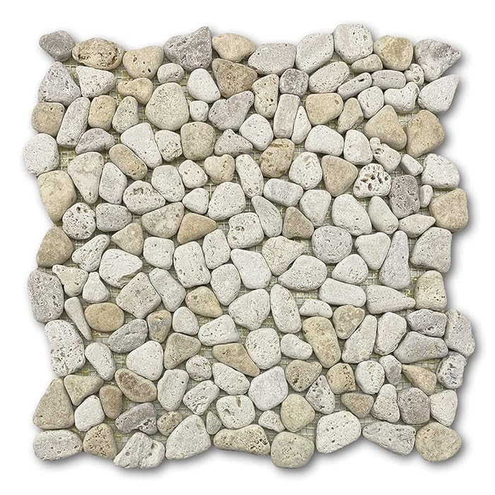 Buy Stone Center Online Travertine Mix Giallo Marble River Rocks Pebble