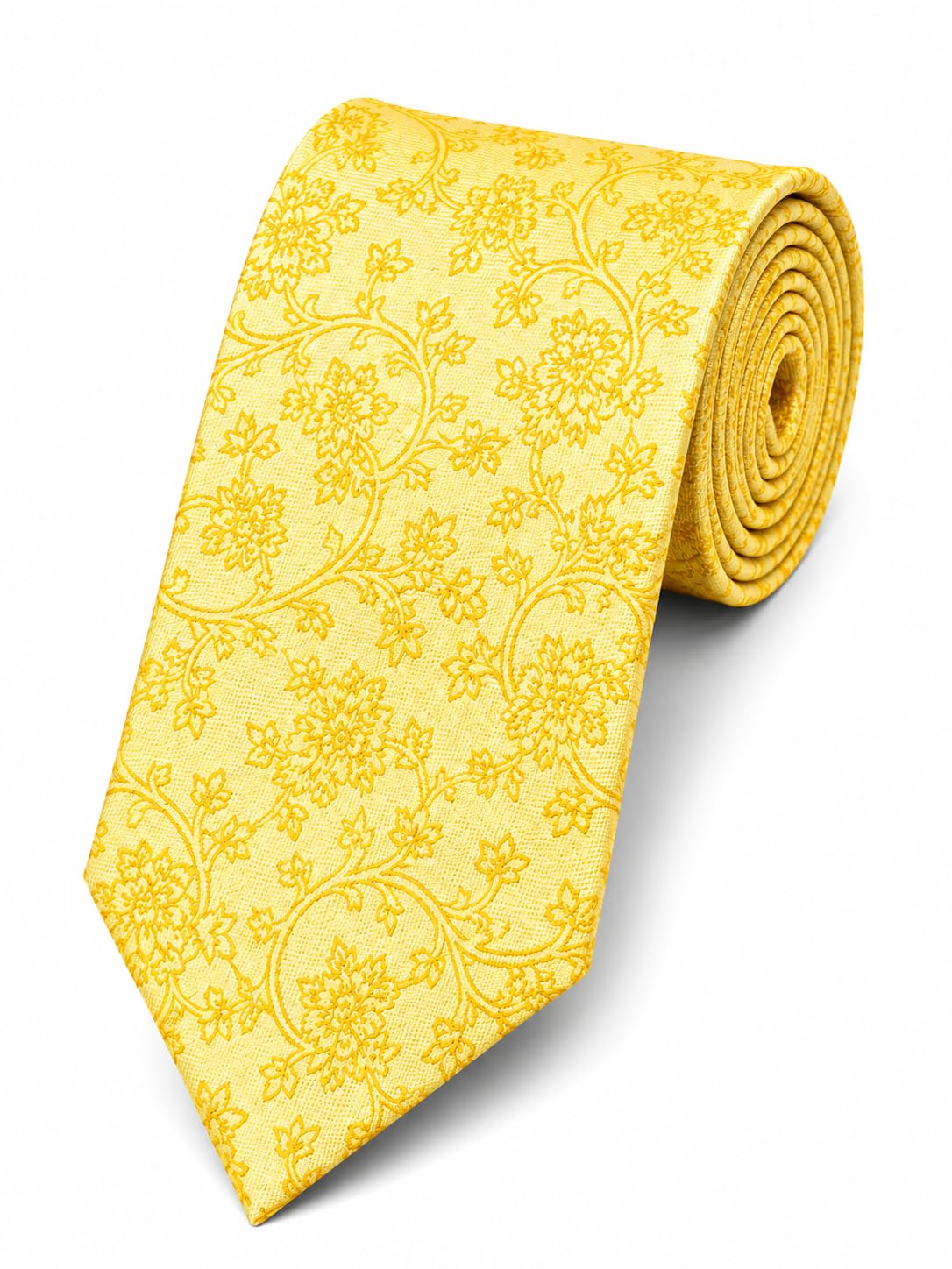 Men's Floral Woven Silk Blend Necktie | Premium Formal Tie for Office, Wedding, Party & Business | Available in 19 Elegant Colors-image-11