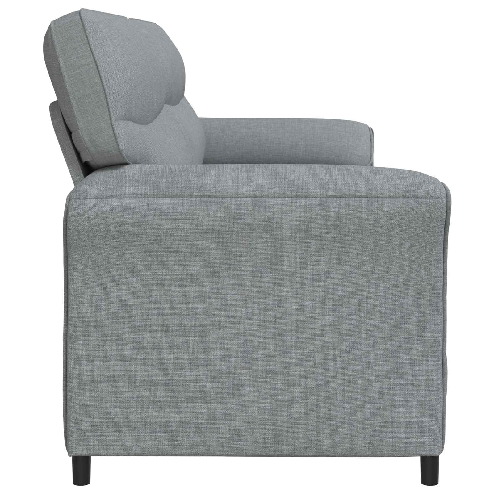 Nowoczesna sofa z czarnymi nogami, poszewka poliestrowa | Rama z metalu, siedzisko 57 cm, oparcie 54 cm, składane podłokietniki, do salonu