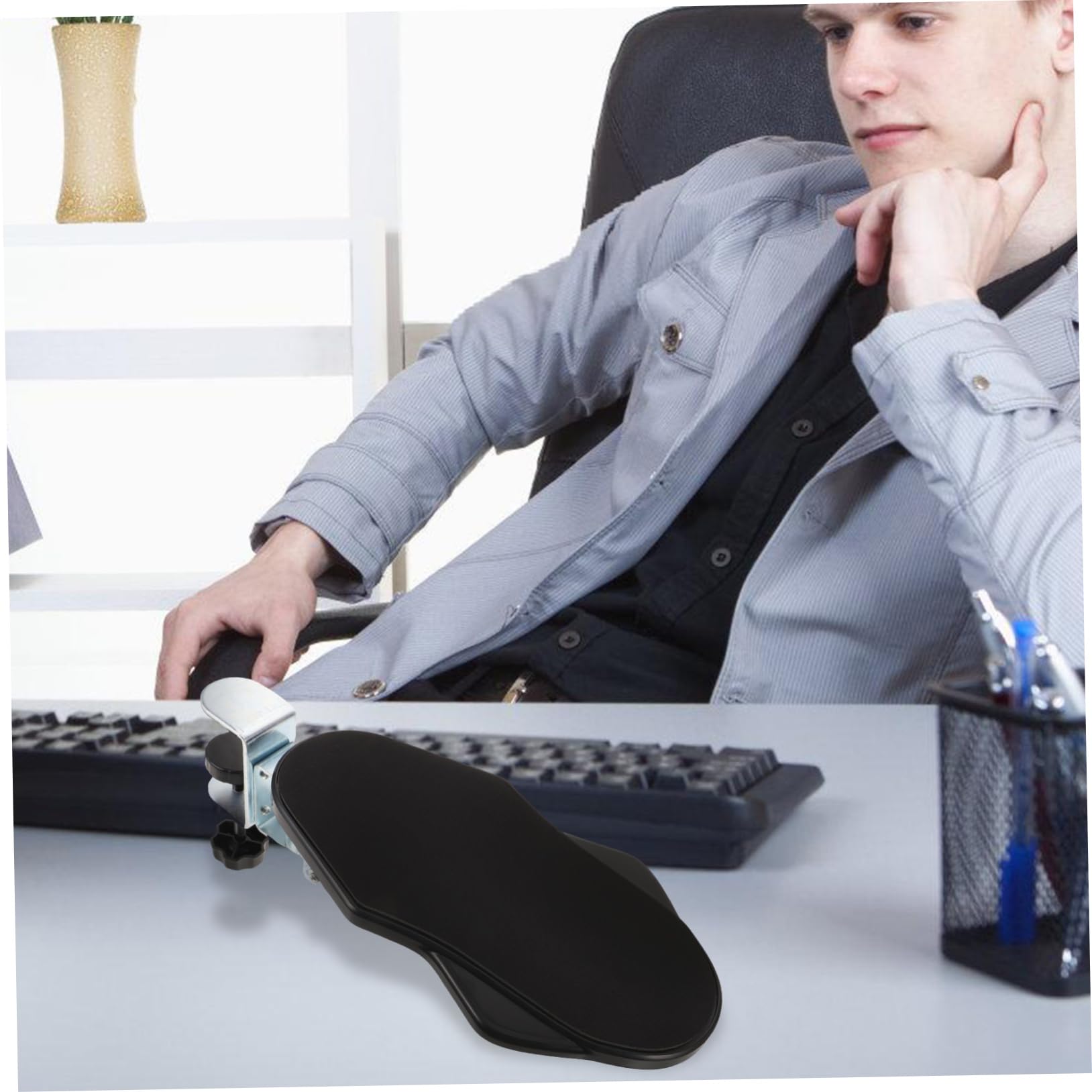 Reposabrazos de Abs y Hierro Plegable Extensor de Escritorio Ergonómico Soporte Cómodo para Oficina y Viaje de Negocios para Uso Prolongado en Computadora