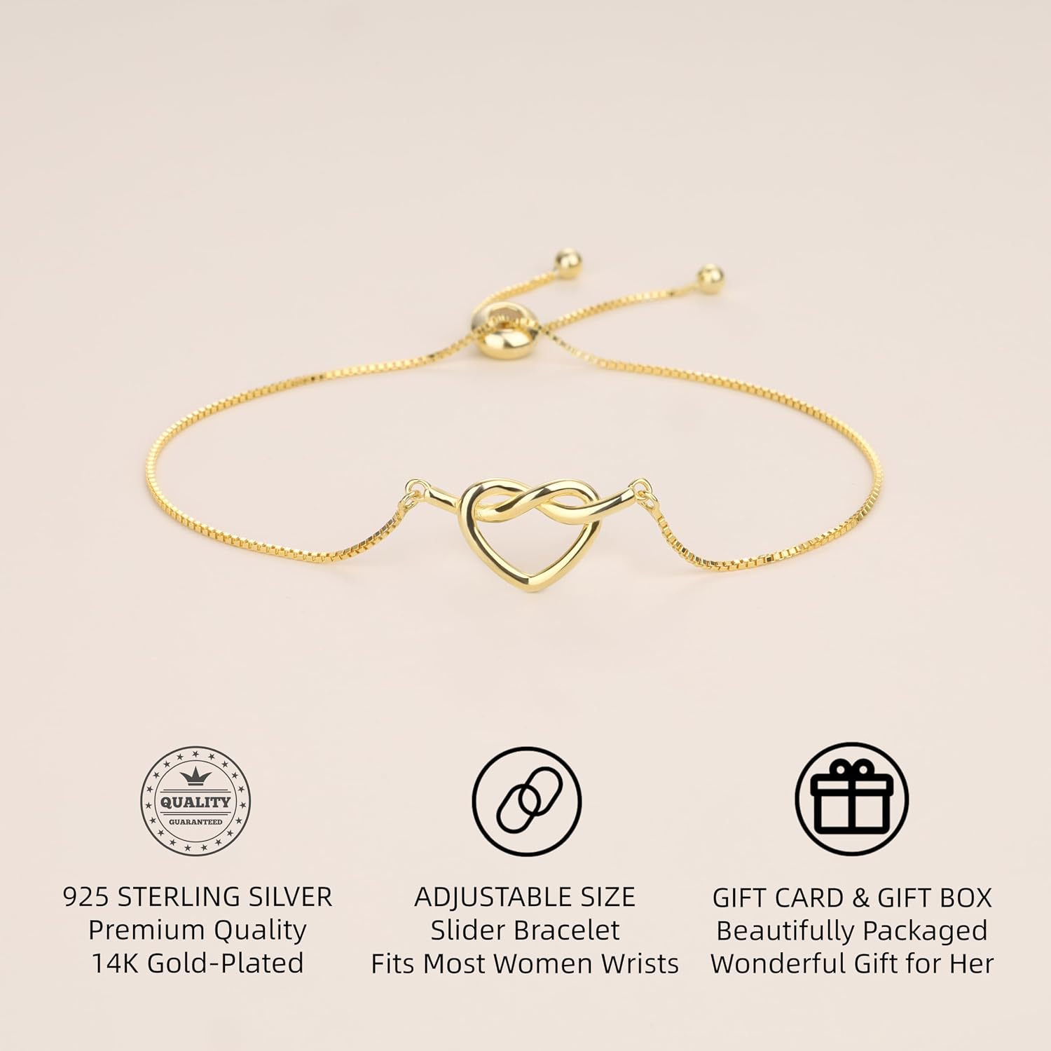 COAI Heart Bracelet for Women, Adjustable Slider 925 Sterling Silver Bracelet for Women Gift for Her