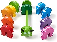 Vista 4 de Melissa & Doug Counting Caterpillar - Classic Wooden Toy with 10 Colorful Numbered Segments