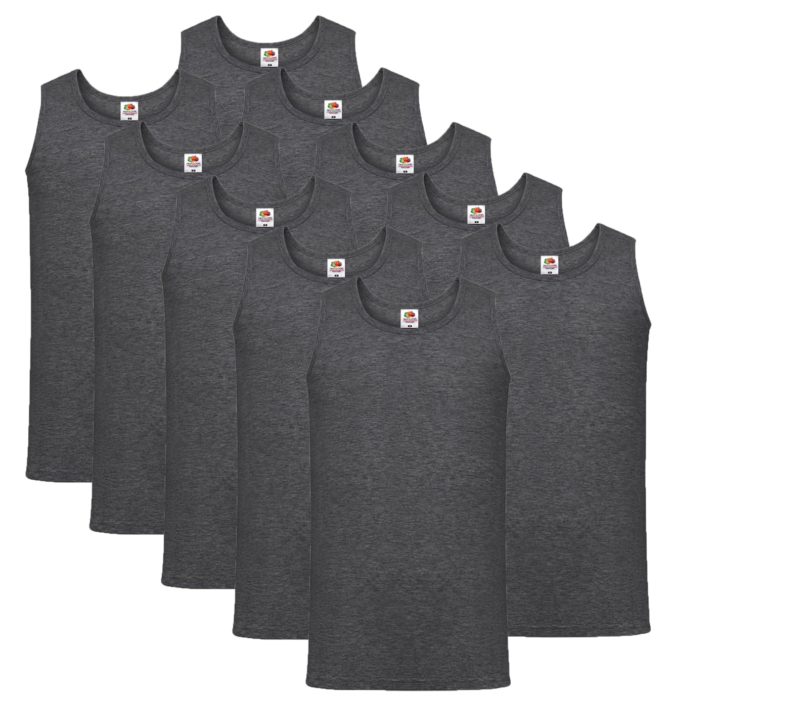 Fruit of The Loom Herren 10er Ahtletics Muskelshirts M L XL XXL 3XL 4XL 5XL auch Farbsets