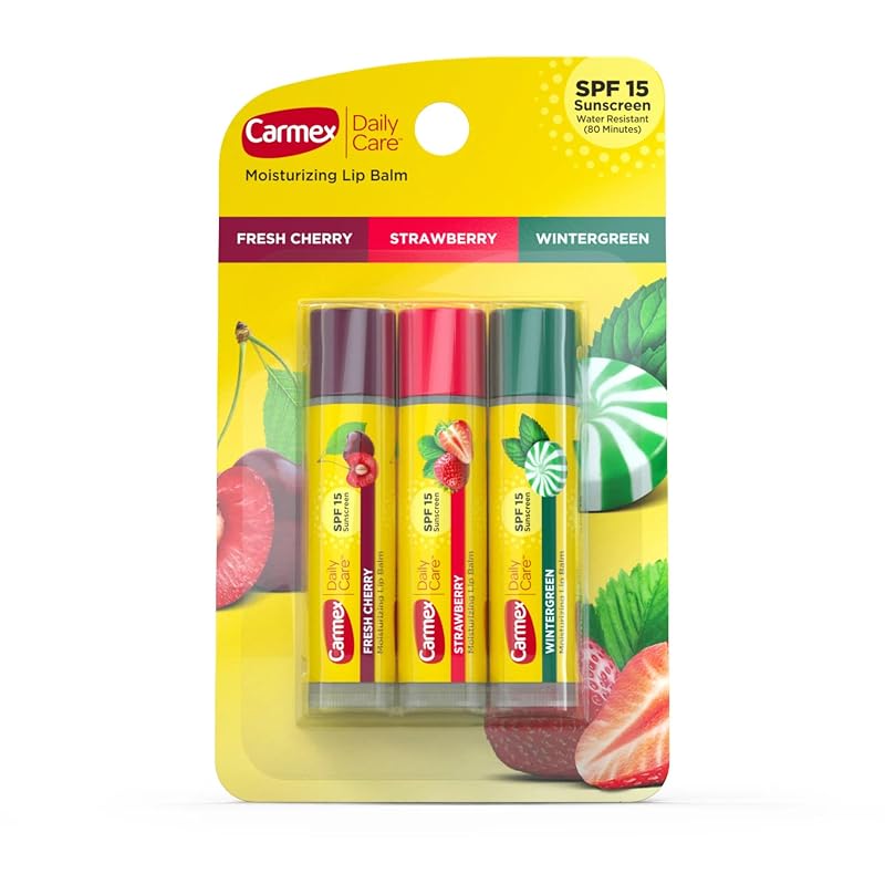 Bálsamo labial Carmex Daily Care SPF15 com 6 unidades