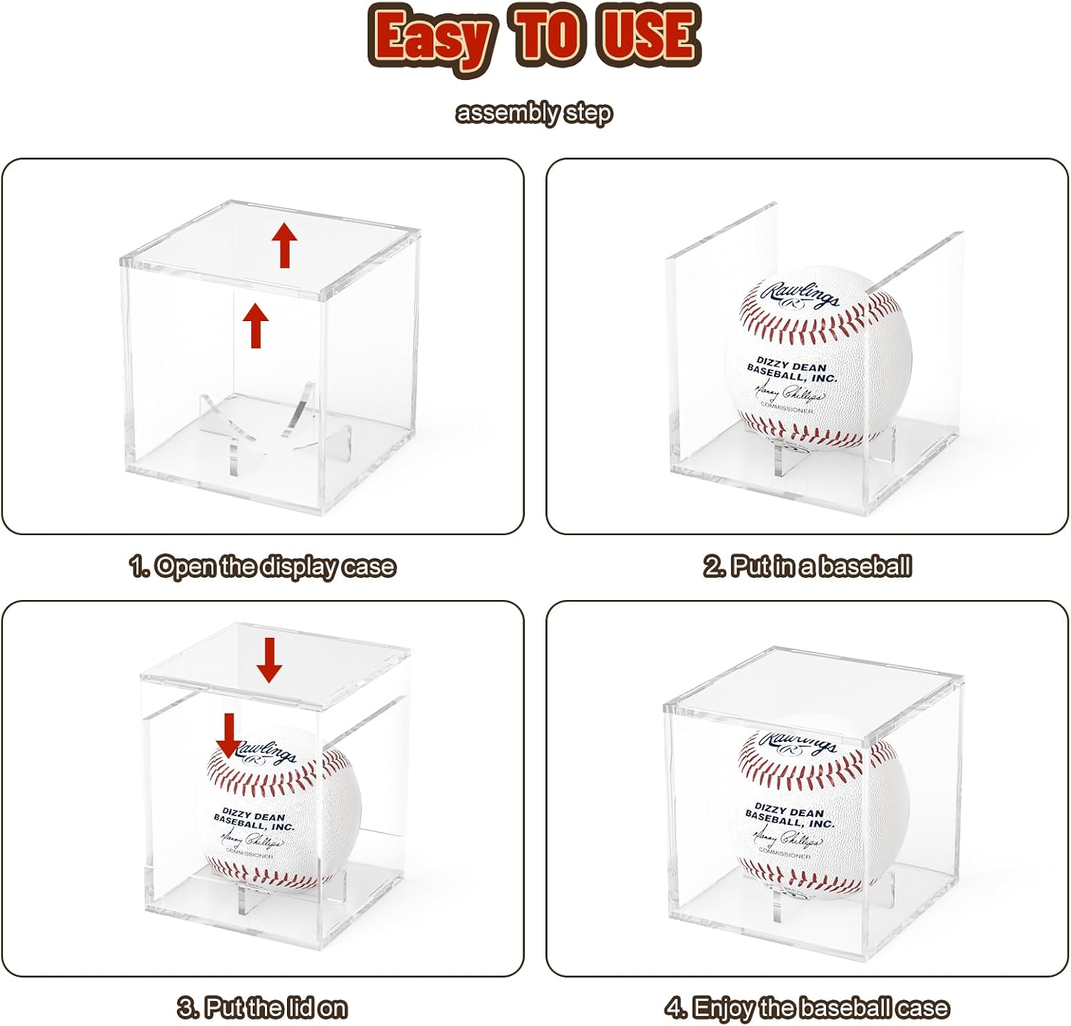 Acrylic Baseball Display Case, Clear Memorabilia Showcase for Display image 5