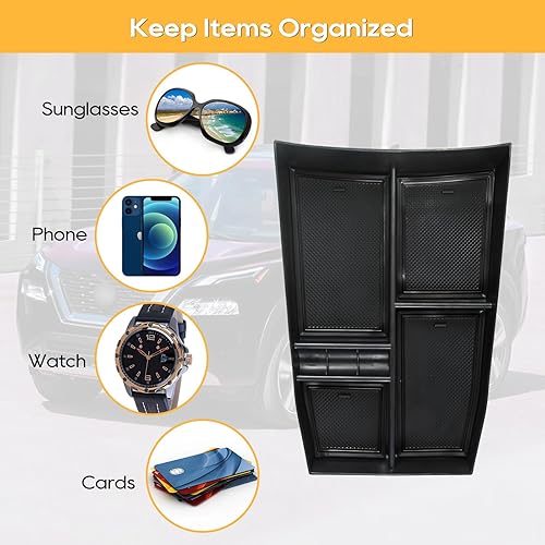 Miniatura 4 de LFOTPP Organizador de consola central inferior para Nissan Rogue 2021 2022 2023 2024 2025 2026 Nissan Rogue [S/SL/SV/Platinum] T33 Caja de