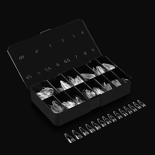 Miniatura 8 de Apres Nail Gel-X - Caja larga de puntas esculpidas  600 puntas Gel-X, calidad premium, 14 tamaños 00-9  Tamaños medios incluidos