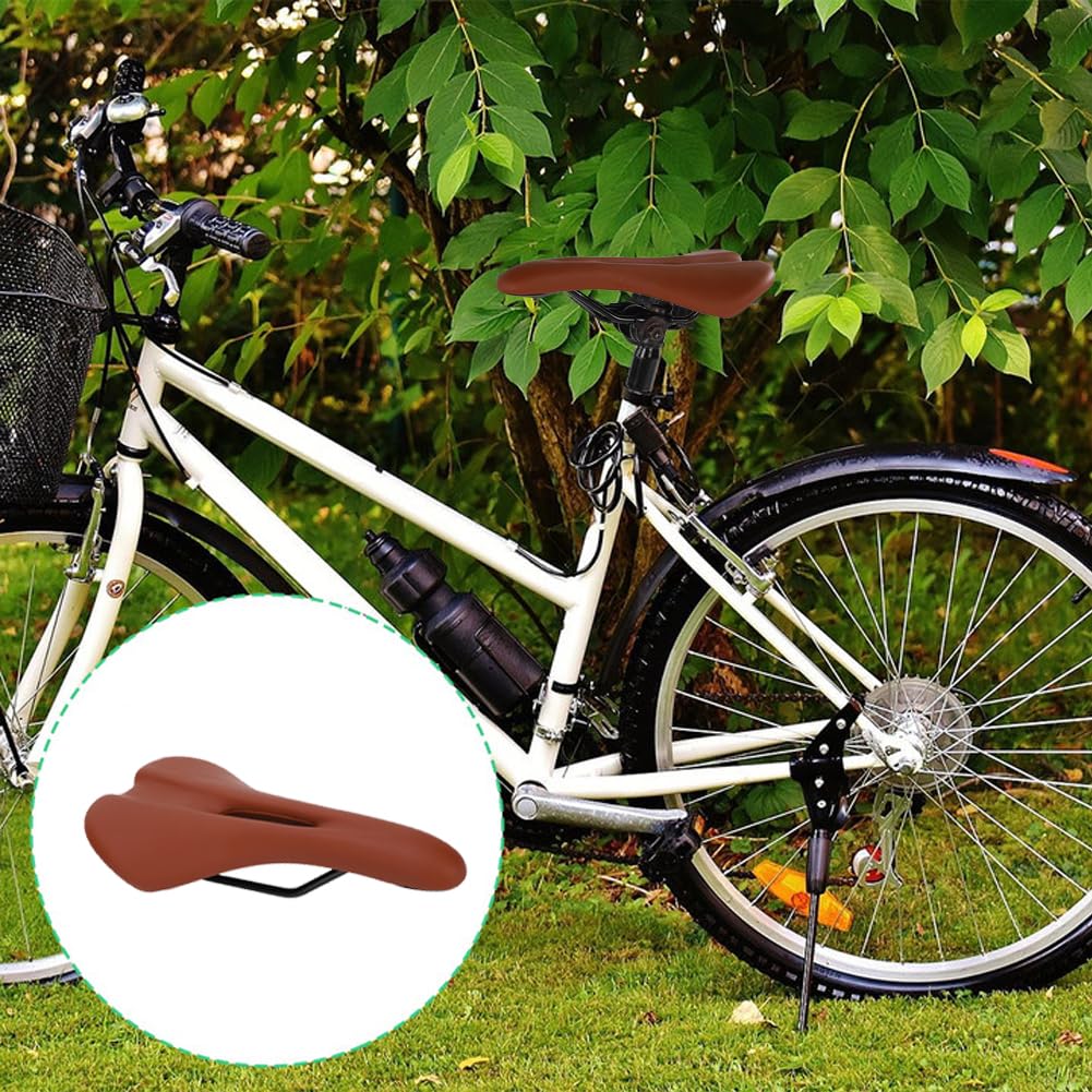 Housse de coussin de rechange universelle et étanche pour selle de vélo VTT de route - Accessoire de cyclisme spécialisé pour tous les vélos - Pour homme et femme (marron)