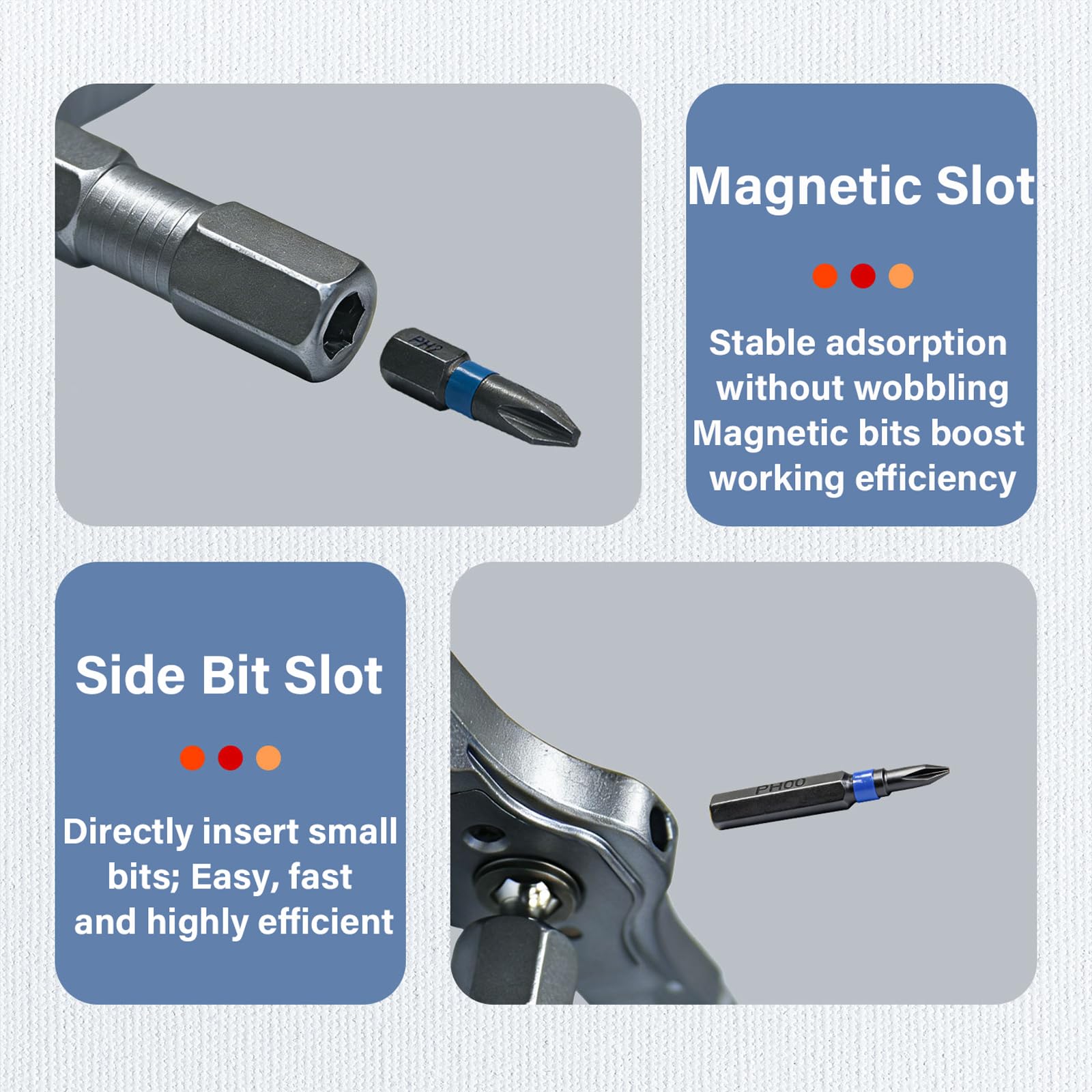 Set di cacciaviti magnetici a cricchetto 52 in 1, set di mini cacciaviti fai da te, set di azionamento magnetico multi bit con manico a cricchetto staccabile, kit portatile di riparazione di