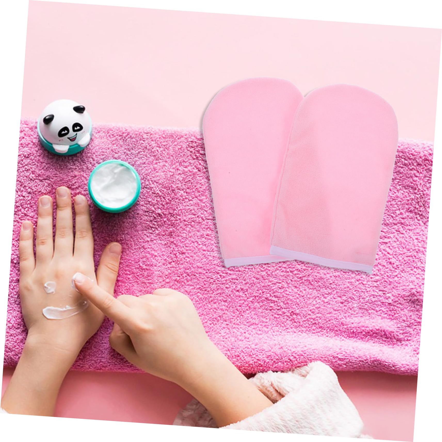 Healeved 5paare Paraffinwachs-handschuhe Für Frauen Feuchtigkeitsspendende Spa-handschuhe Komfortable Und Tragbare Wax-mitten Für Handpflege Für Trockene Haut Mit Weißem Rand