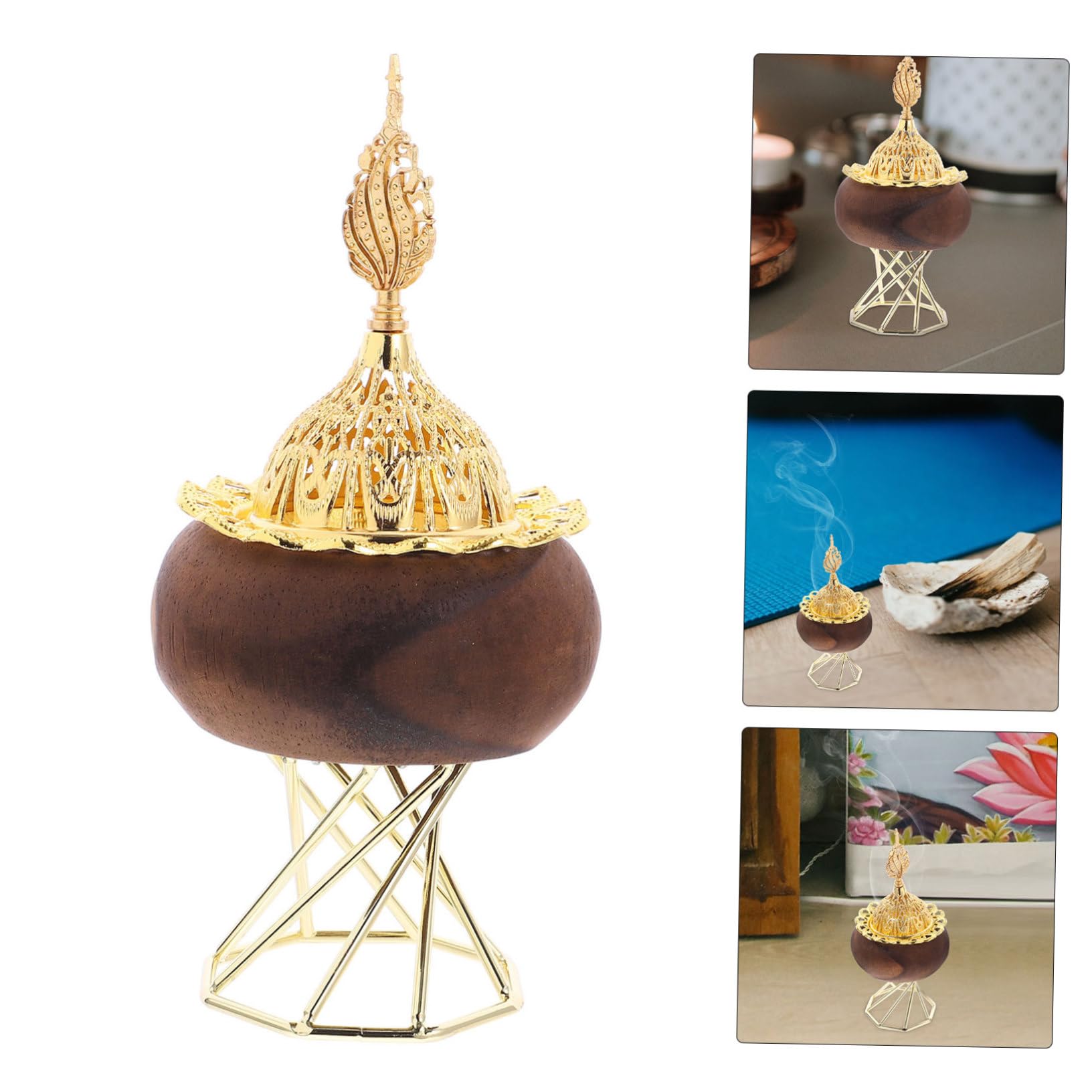 ABOOFAN 3St graceling büroradio the sacrafice hausdeko Duftlampe schenken Wohndekoration Vintage Räucherstäbchenhalter Räuchergefäß aus Holz Halter für Räucherstäbchen hölzern
