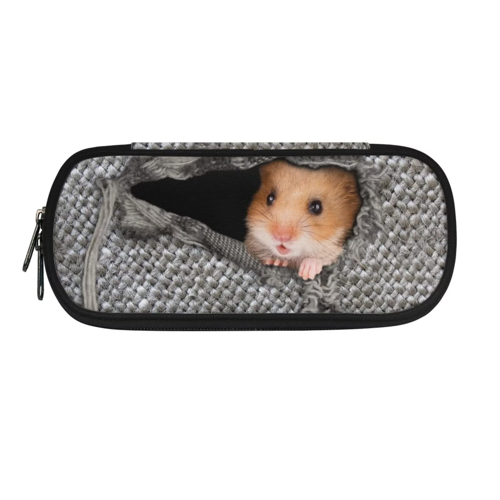 xixirimido Cute Hamster Pencil Case Holder for Boys Girls Durable Large Pen Pouch for Elementary Primary Supplies — image 1