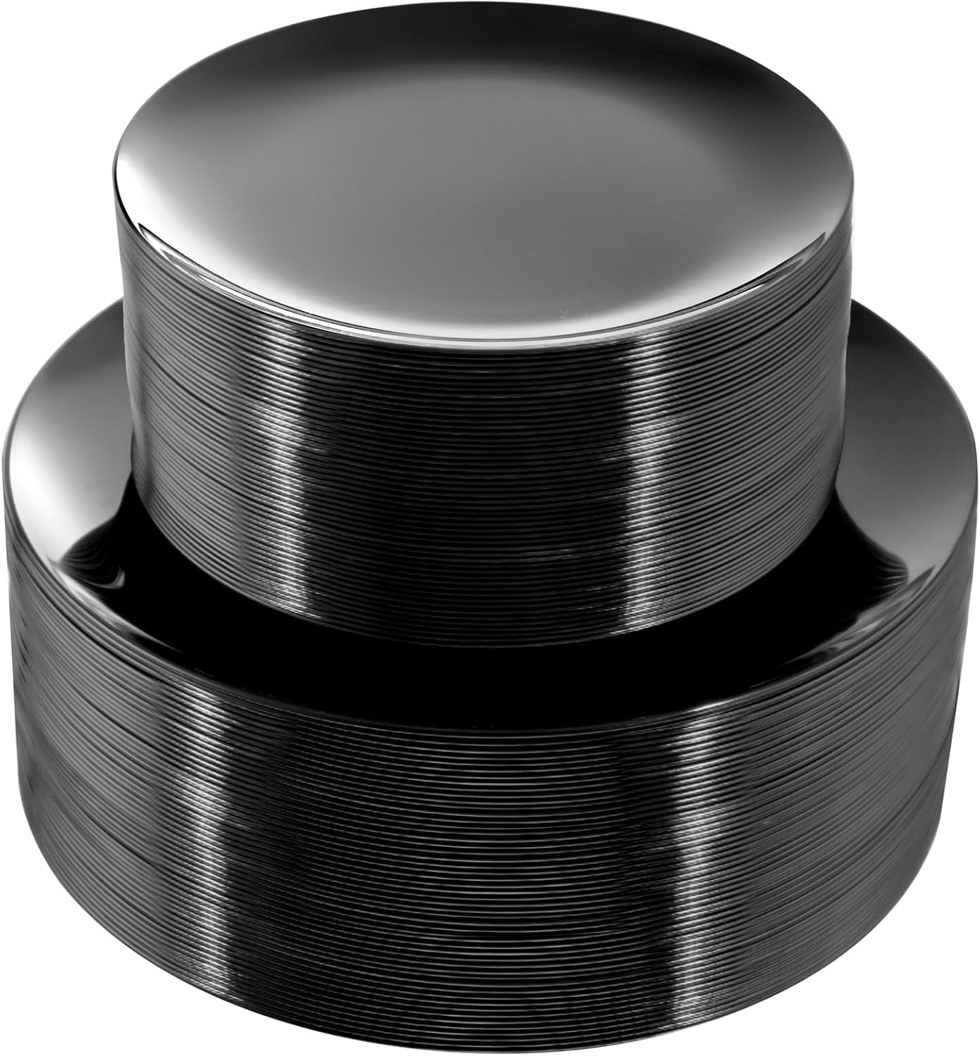 PULOTE 100PCS Black Plates Disposable Premium Heavy Duty