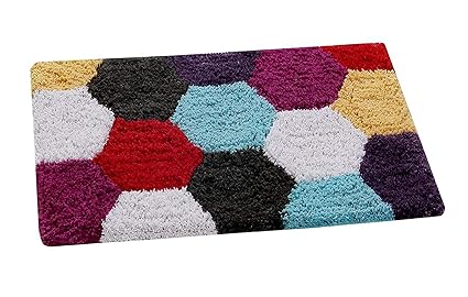 AAZEEM Durable Door Mat for Home | Cotton Door Mat for Bedroom | Door Mat for Kitchen | Multicolor | Standard Size Mat, Pack of 1 Piece