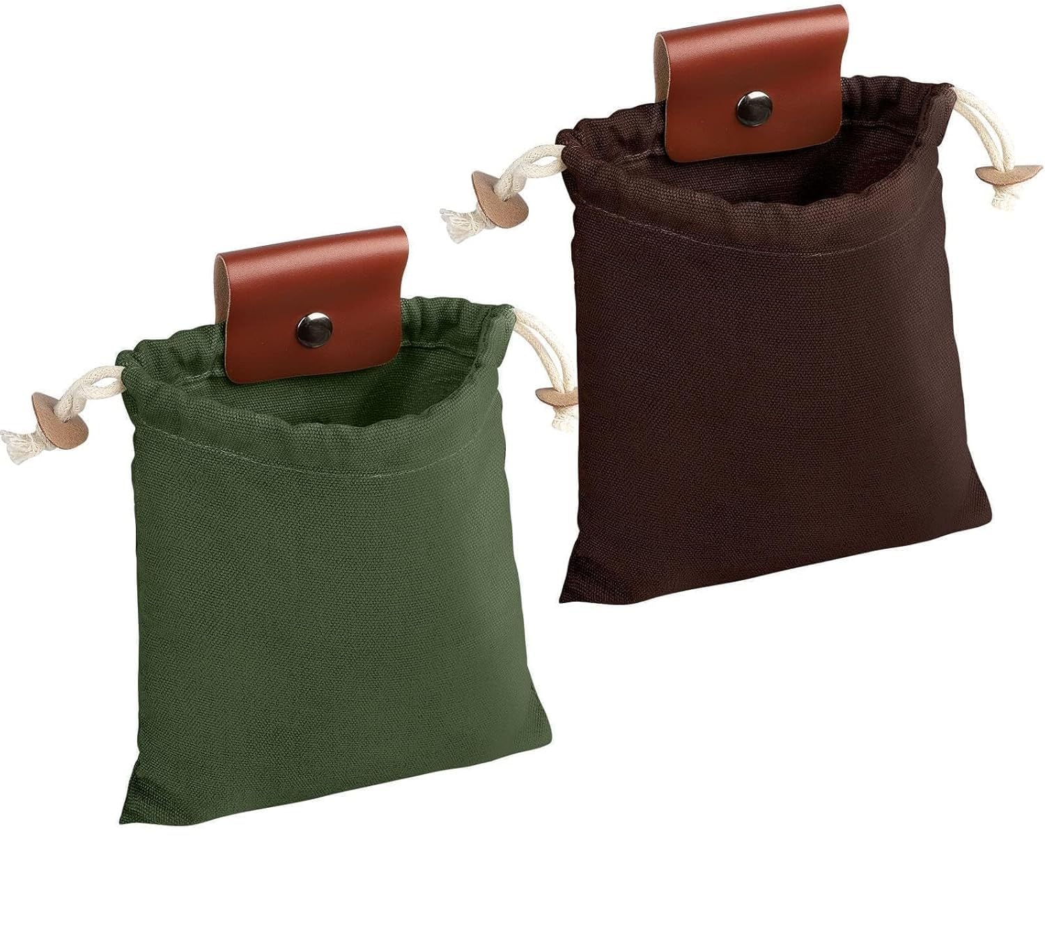 EEEKit Custodia per Foraggiamento in Tela per Escursionismo, 2 PCS Borsa da Foraggiamento in Tela, Borsa da Foraggiamento per Funghi, Borsa da Cintura per Campeggio, Escursionismo