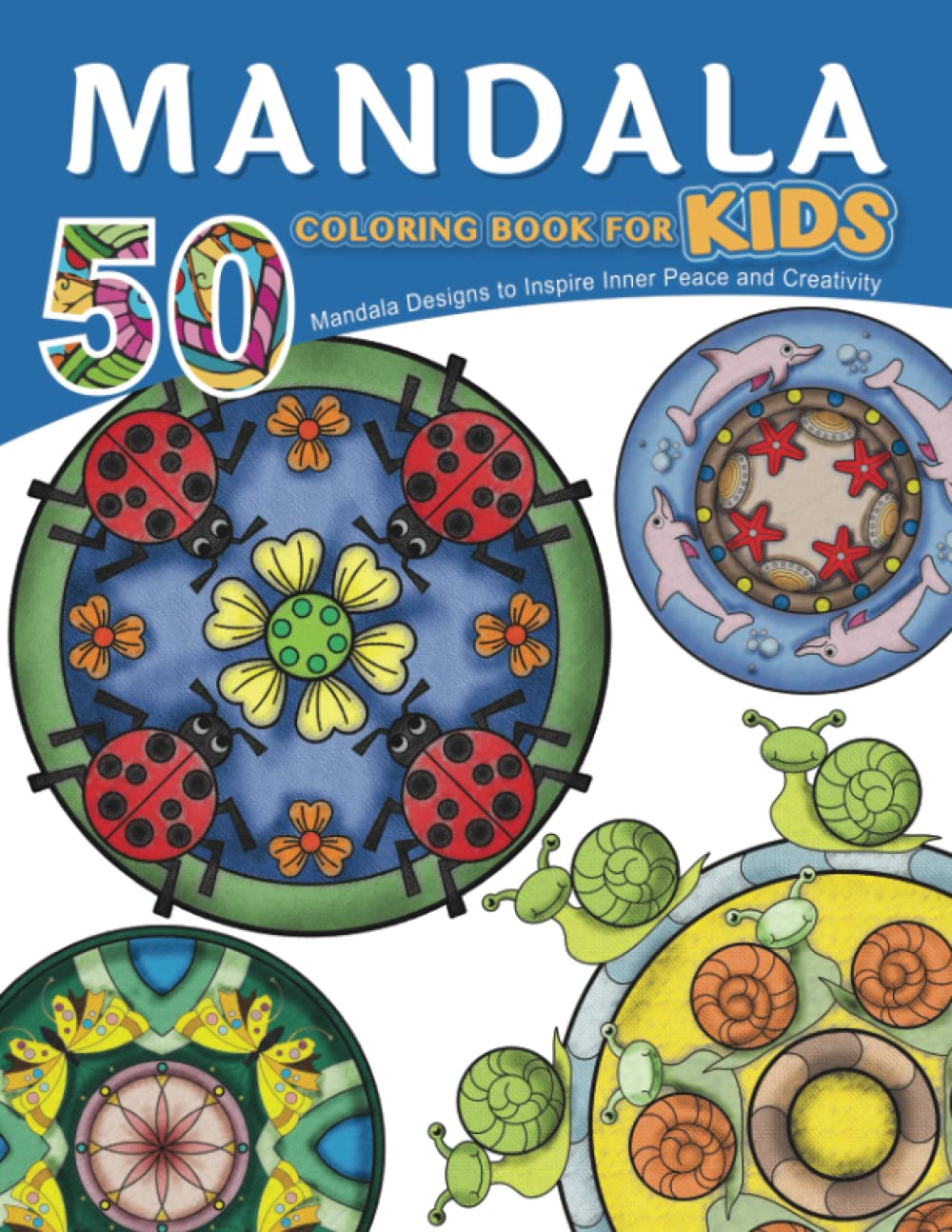 Livre de coloriage mandala pour enfants album de dessin anti-stress simple