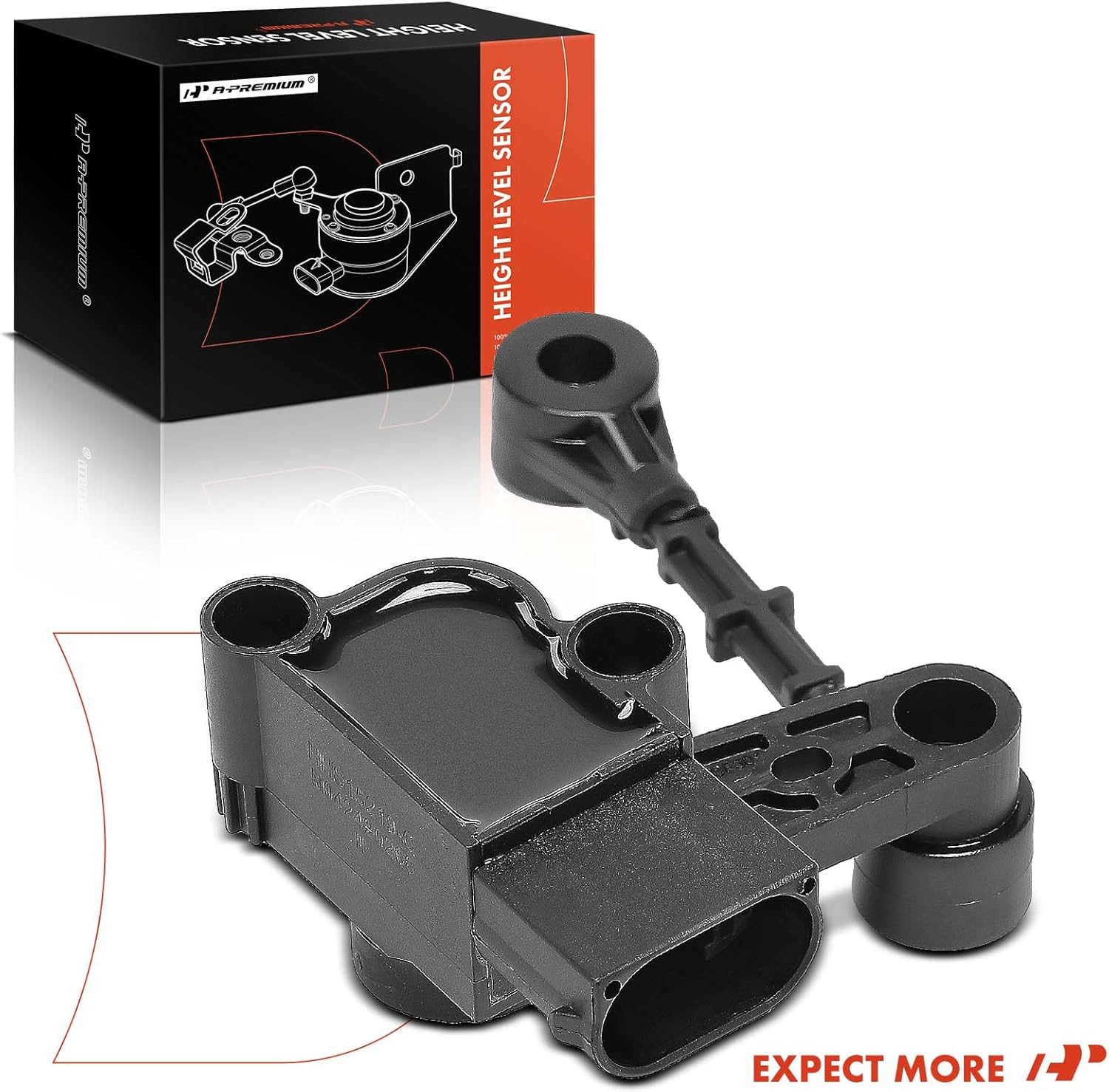 A-Premium Headlight Height Level Sensor Compatible with Jaguar XF 2010-2015, XJ 2013-2019, F-Type 2010-2022, XFR 2010-2015, XFR-S 2013-2015, XJR 2014-2017, XJR575 2018-2019, Rear Left Driver Side