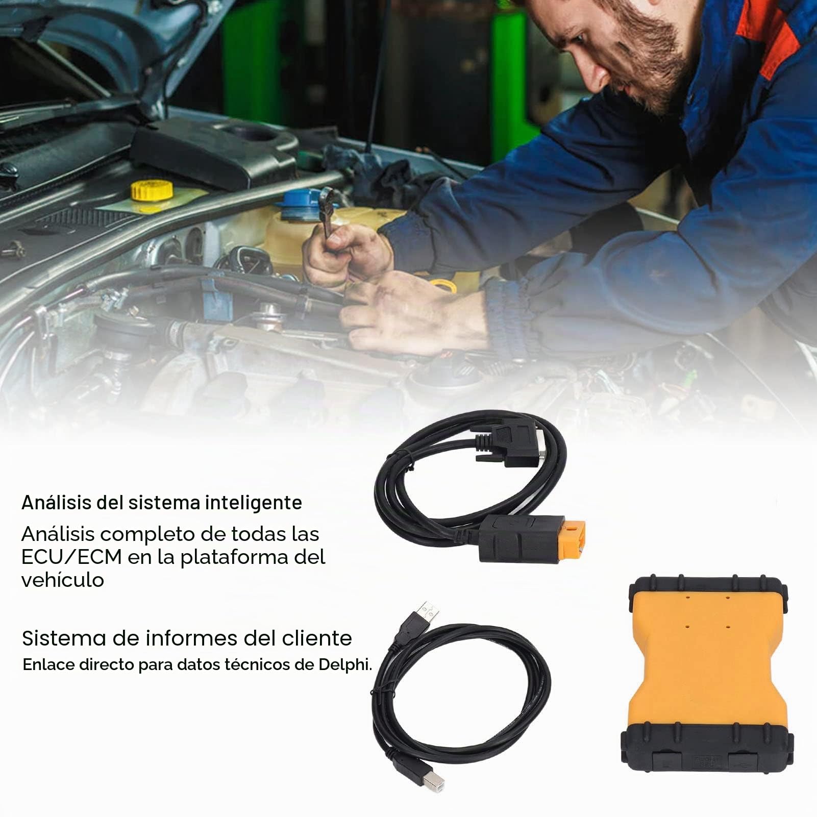 Lector código DS150 V9 VCI 150E TCS Adaptador USB OBD2 Cable Adaptador de diagnóstico de Conector Escáner diagnóstico Dual Funcional Adecuado por Coche