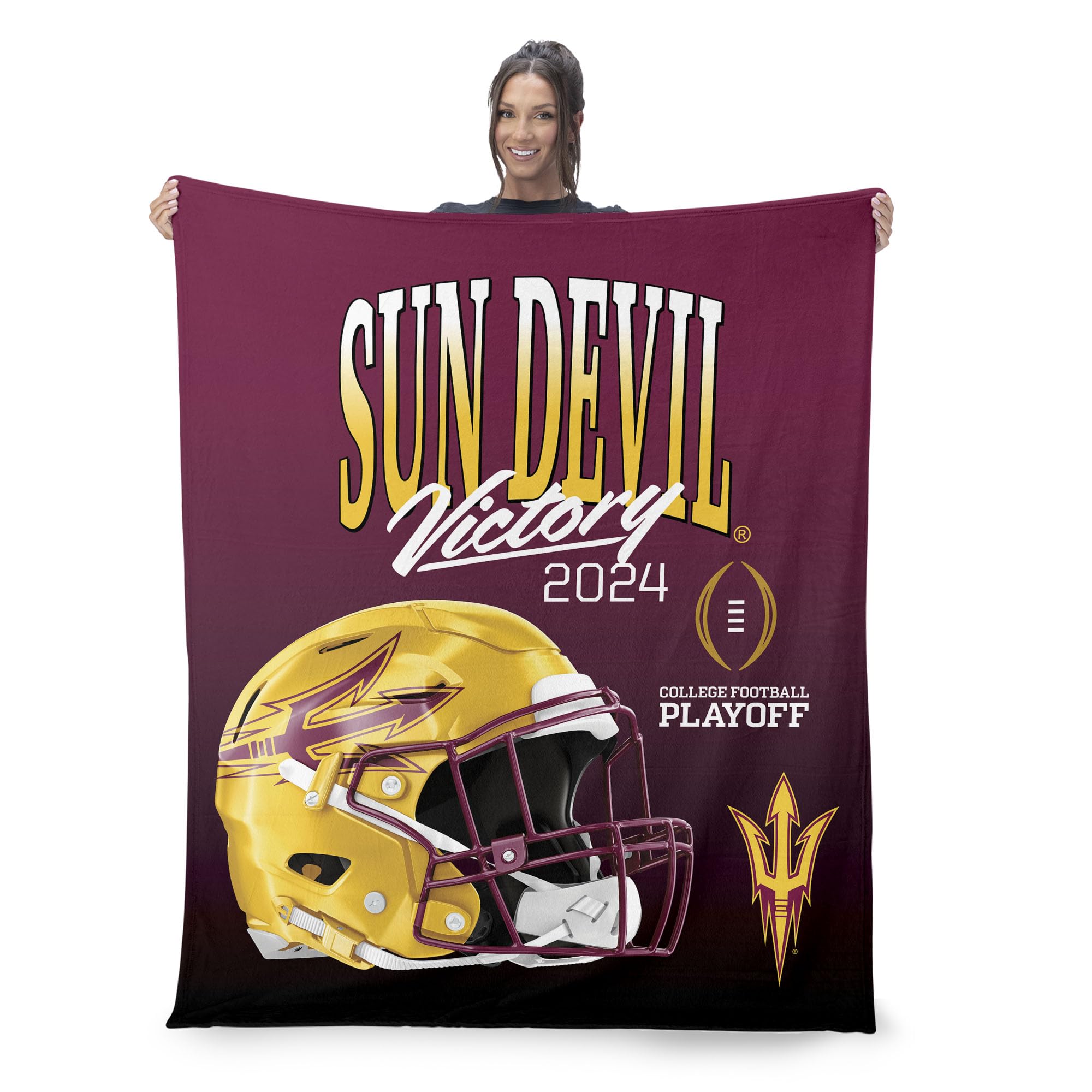 Northwest NCAA Arizona State Sun Devils 2024 Playoffs Silk Touch Throw Blanket, 50