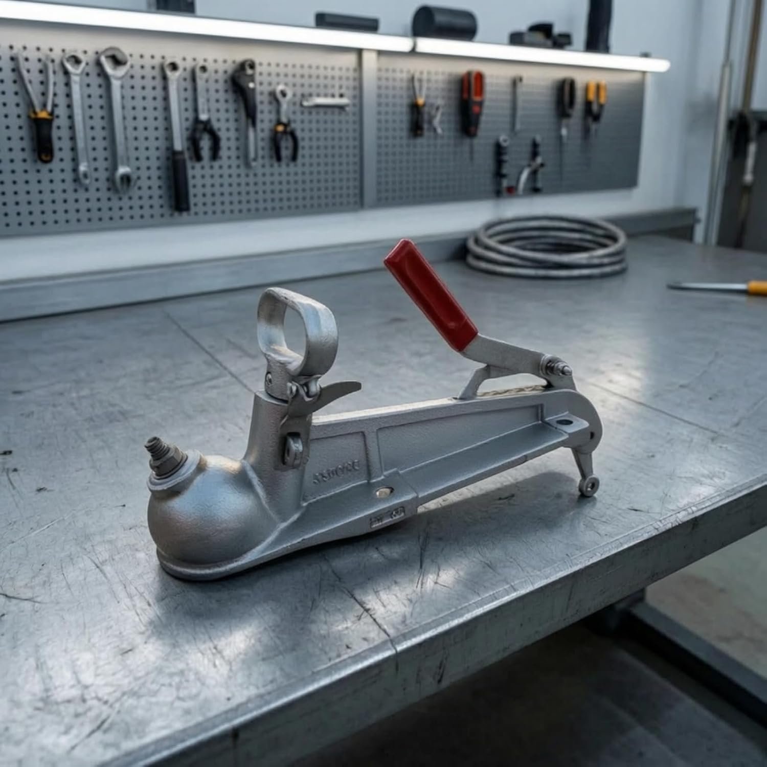 Korpus łącznika przyczepy z dźwignią i metalowymi elementami dla mechaników