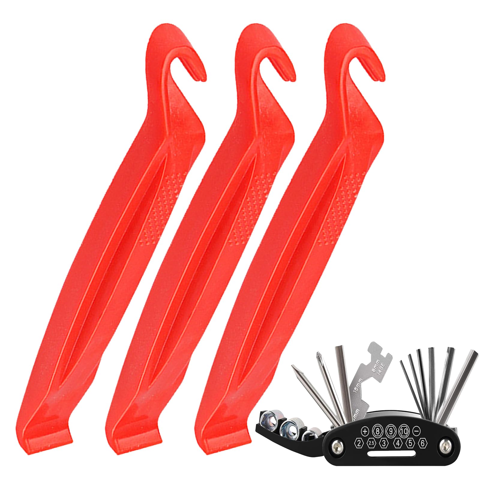 Démonte-pneus Vélo FloraVigo - En Nylon (lot De 4) - Léger Et Solide - Pour VTT, Vélo De Route, Randonnée - Changement De Pneu Facile Et Rapide Démonte Pneus Vélo