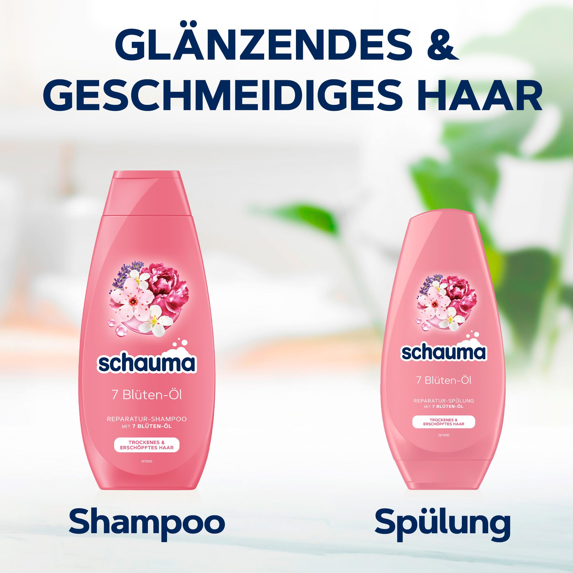Schwarzkopf Schauma szampon naprawczy, 7 olejków kwiatowych (400 ml), wygładza i naprawia każde pasmo włosów, szampon regenerujący do suchych i zubożonych włosów