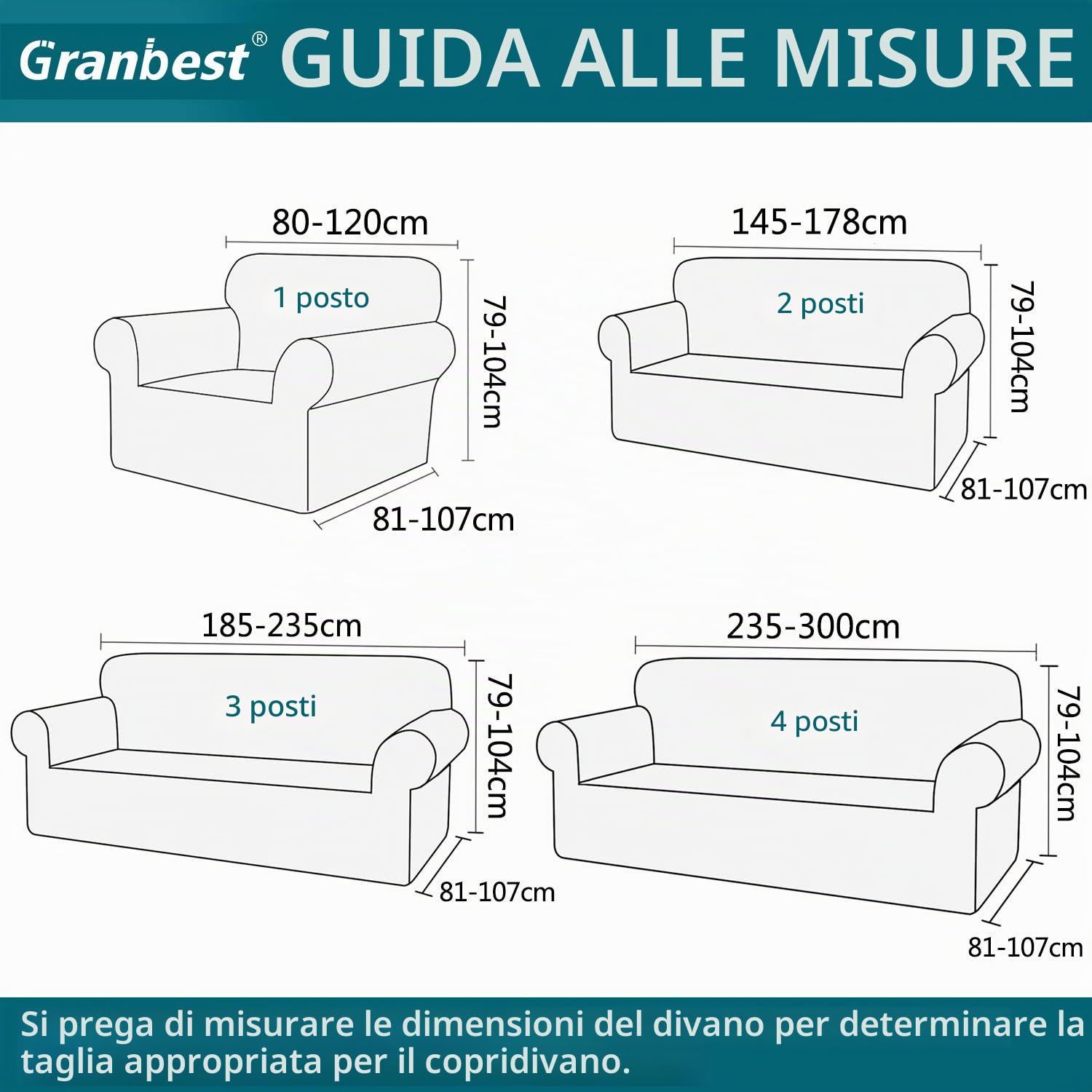 Granbest Copridivano a 3 posti, super morbido, in elastan, per cani e animali domestici, con fondo elastico (3 posti, blu scuro)