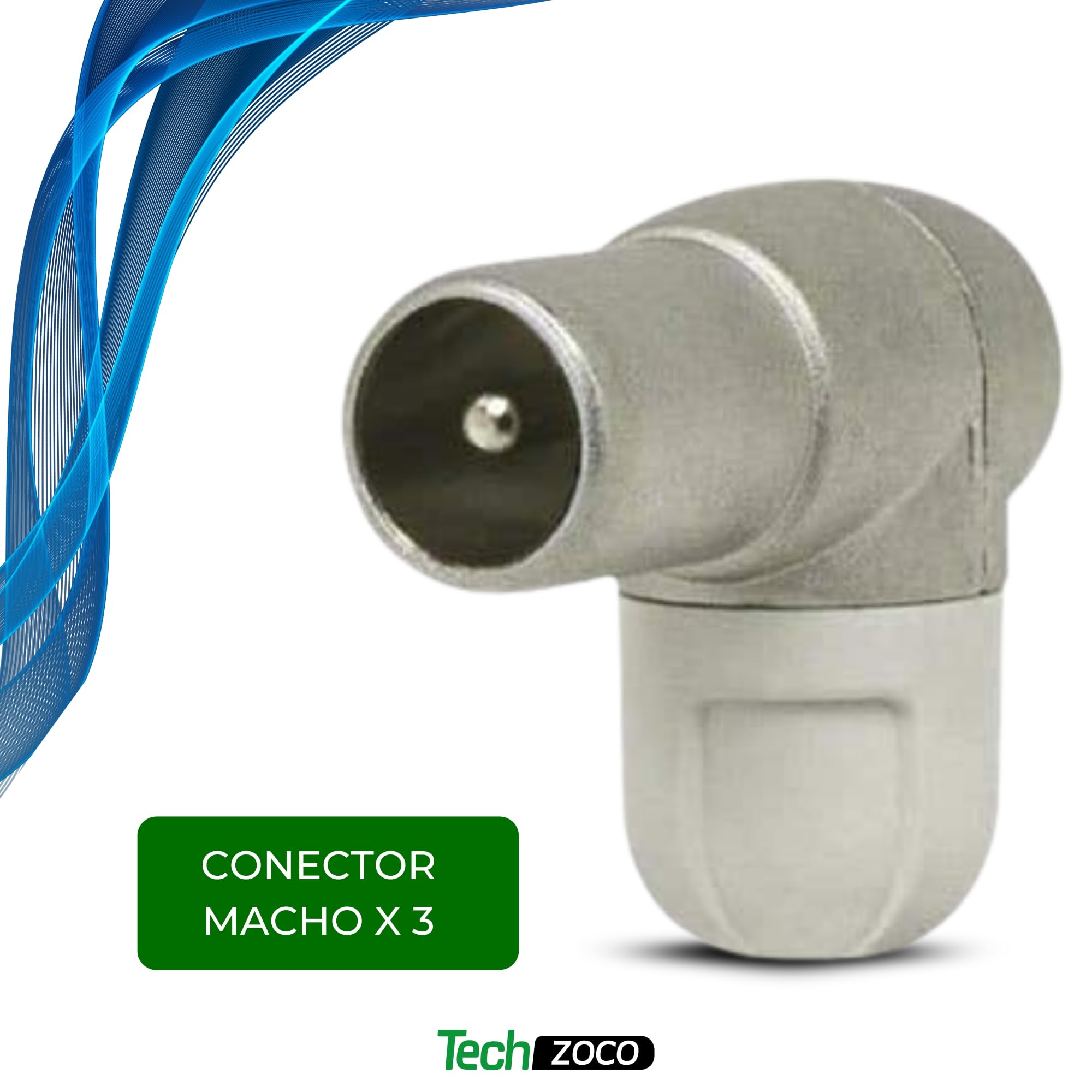 Pack de 6 Conectores Coaxiales Tipo IEC para cable de antena de TV, conectores CEI acodado blindado, 3 conectores macho + 3 conectores hembras , 6.9mm diámetro, 6 unidades - imagen 6