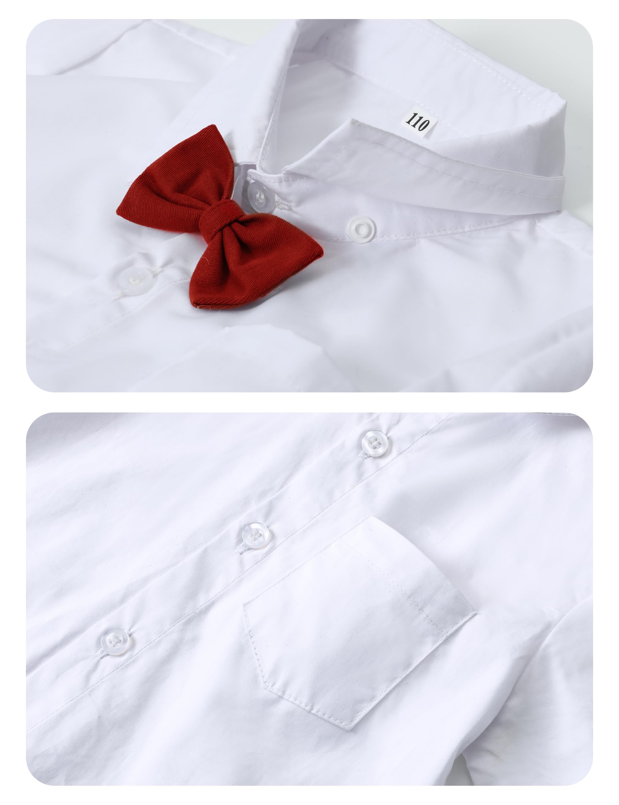 A&J DESIGN Completo formale per bambini e bambini, vestito da matrimonio, con bretelle, pantaloni da gentiluomo