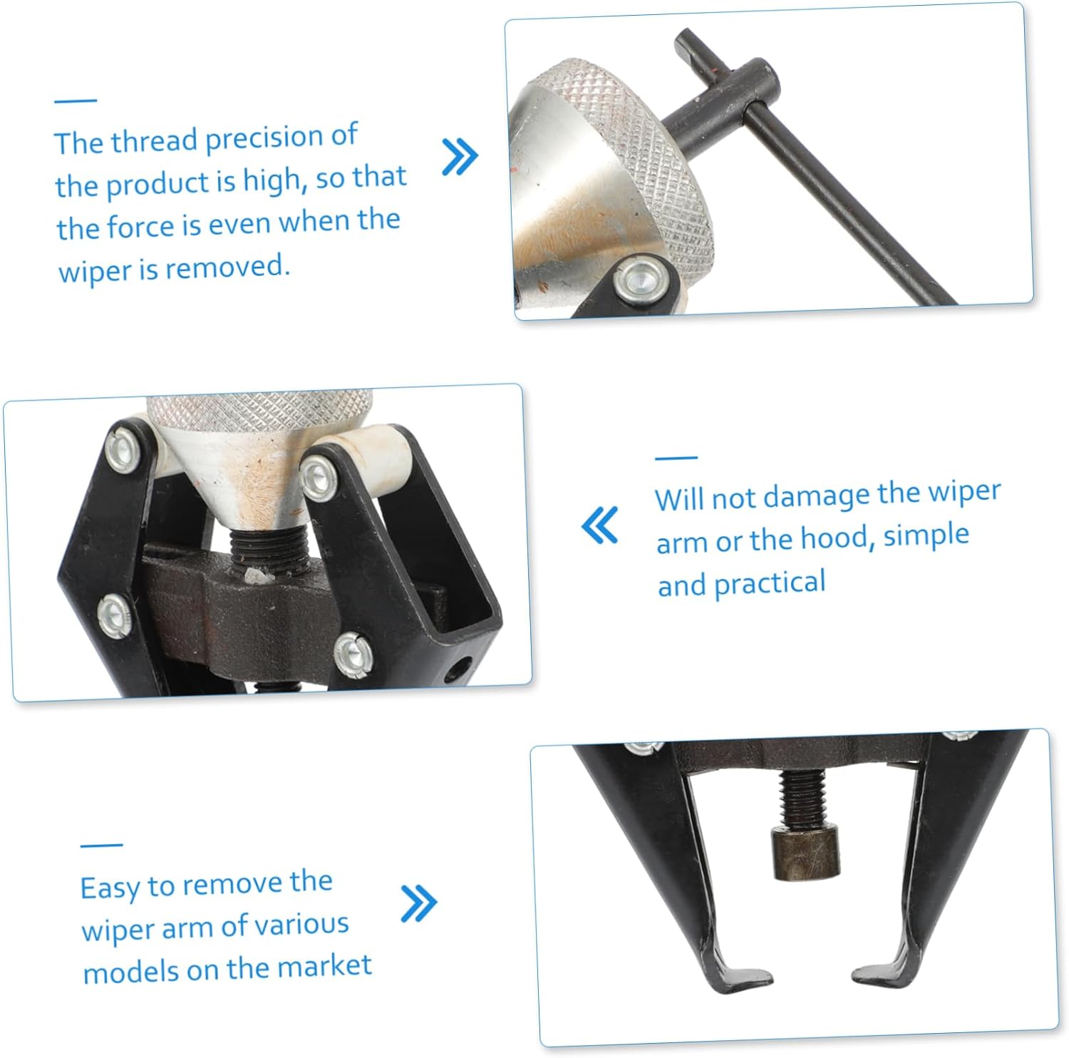 PRETYZOOM Adjustable Wiper Arm Removal Tool Windshield Wiper Puller with Ejector Knob High Precision Repair Tool