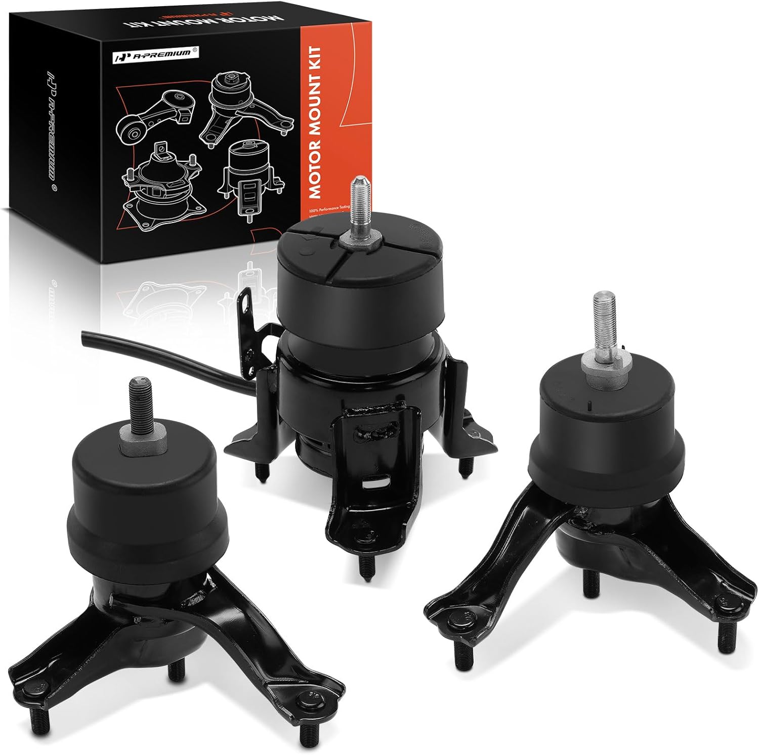A-Premium Engine Motor Mount and Transmission Mount Kit Compatible with Toyota Sienna 2007 2008 2009 2010, 3.5L, Set of 3