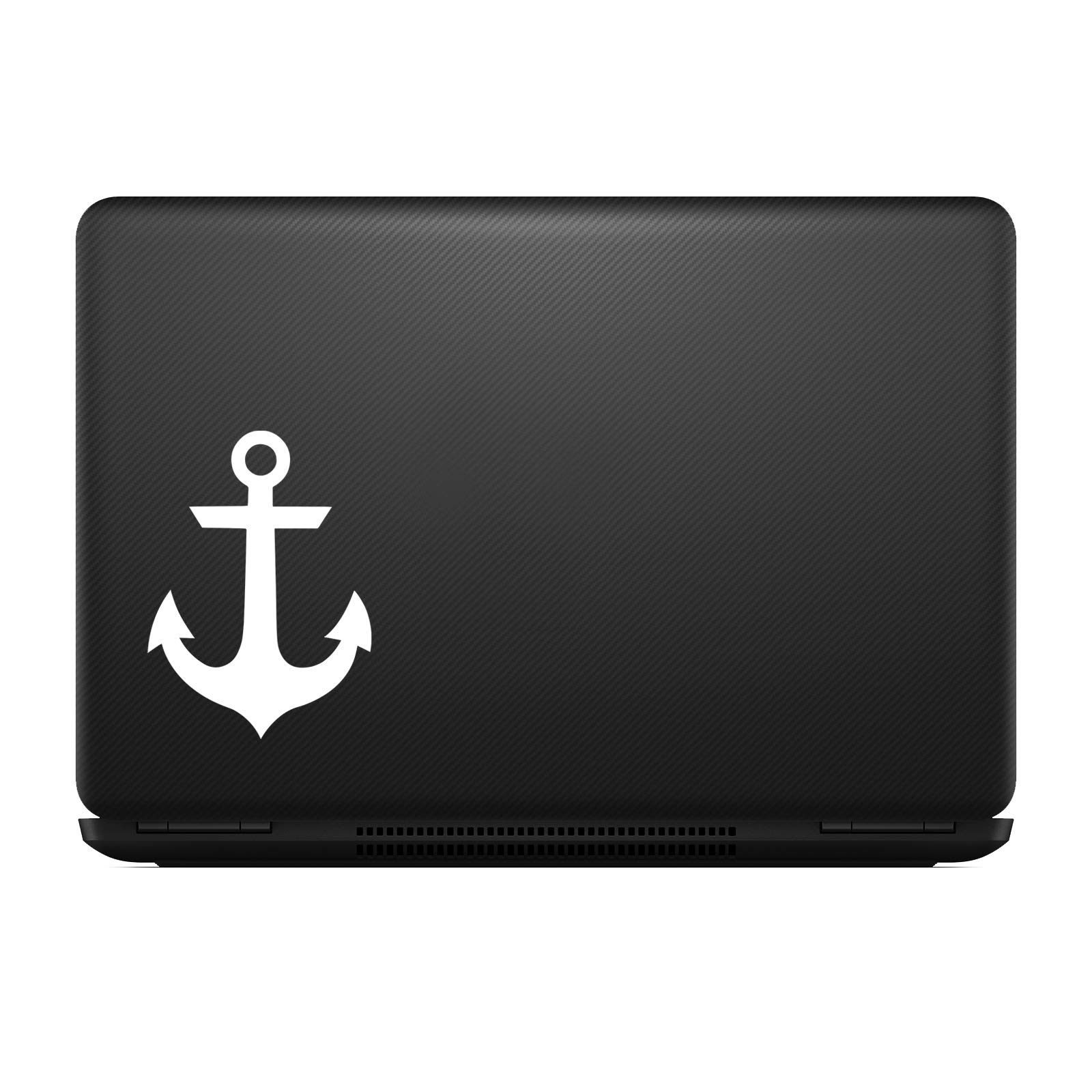 Prosta kotwica sylwetka naklejka naklejka notatnik samochód laptop 5,5 cala (biały)
