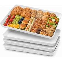 ZhuiGuang 4 Pcs Beige Serving Platter Set