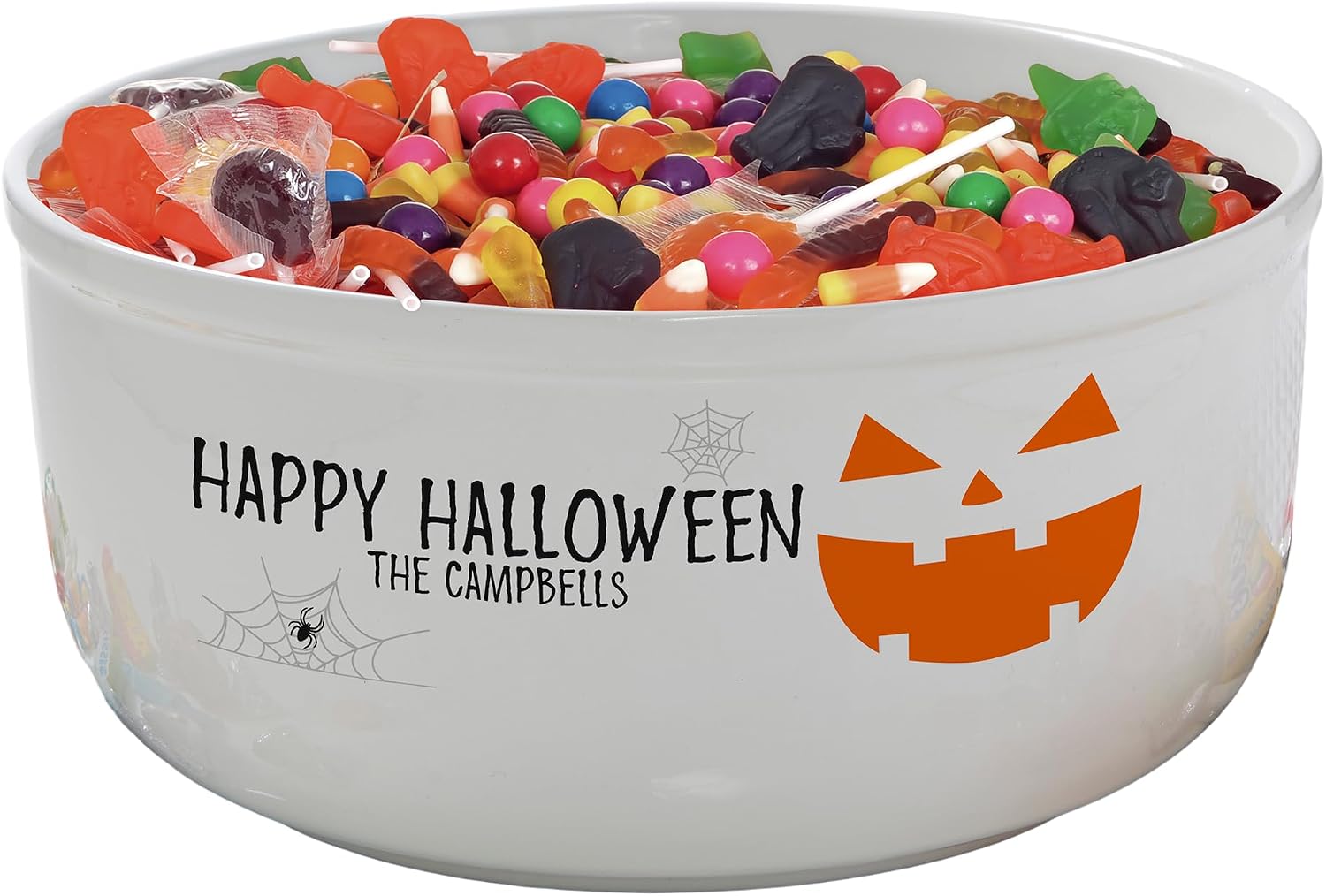 Personalization Universe Jack-o-Lantern Personalized Halloween Candy Bowl