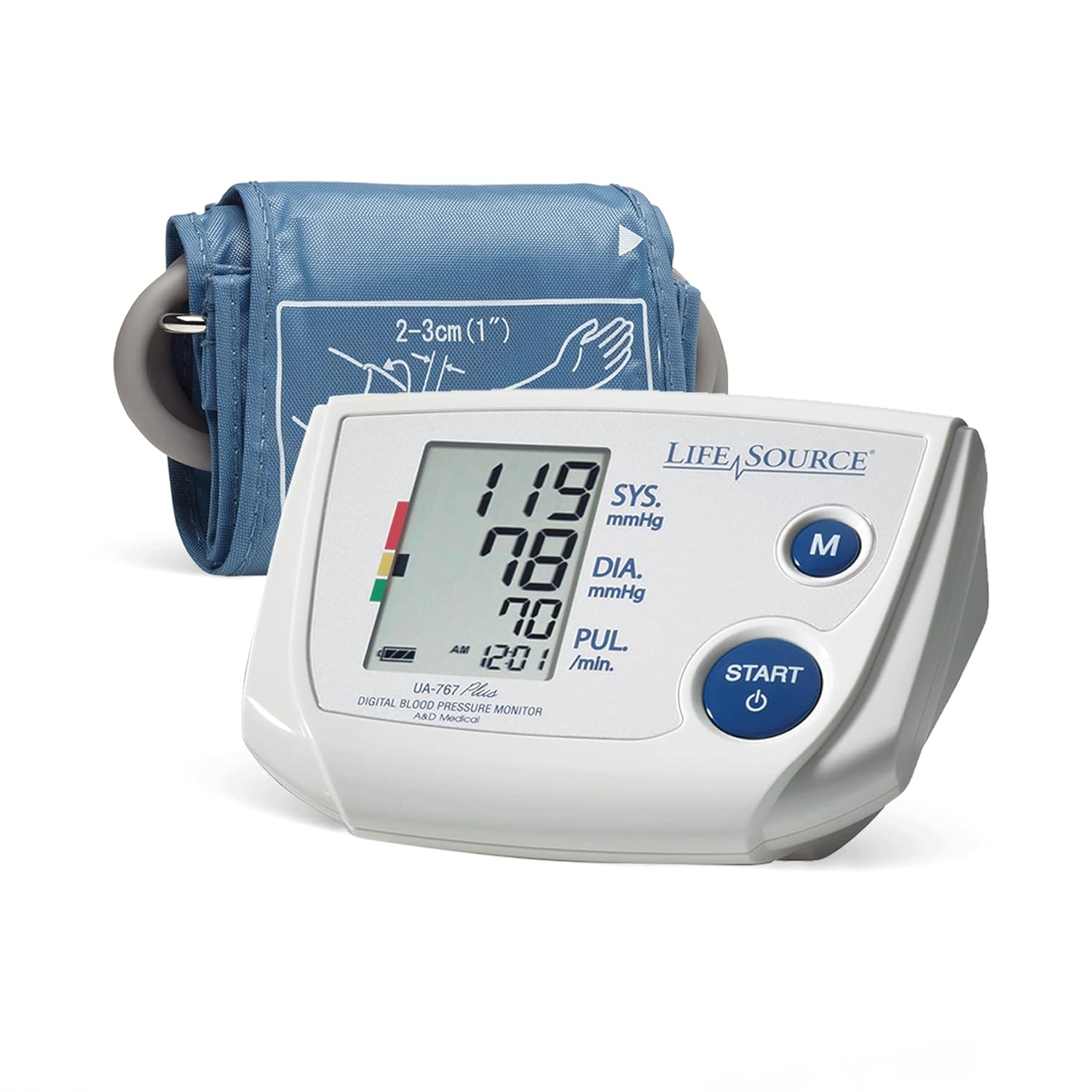 LifeSource Small Cuff Upper Arm Blood Pressure Monitor, Fits 6.3â€ 9