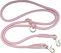 Vista 13 de Correa multifuncional de nailon para perro de 7 pies, manos libres, 2 ganchos a presión, manos libres para todas las razas