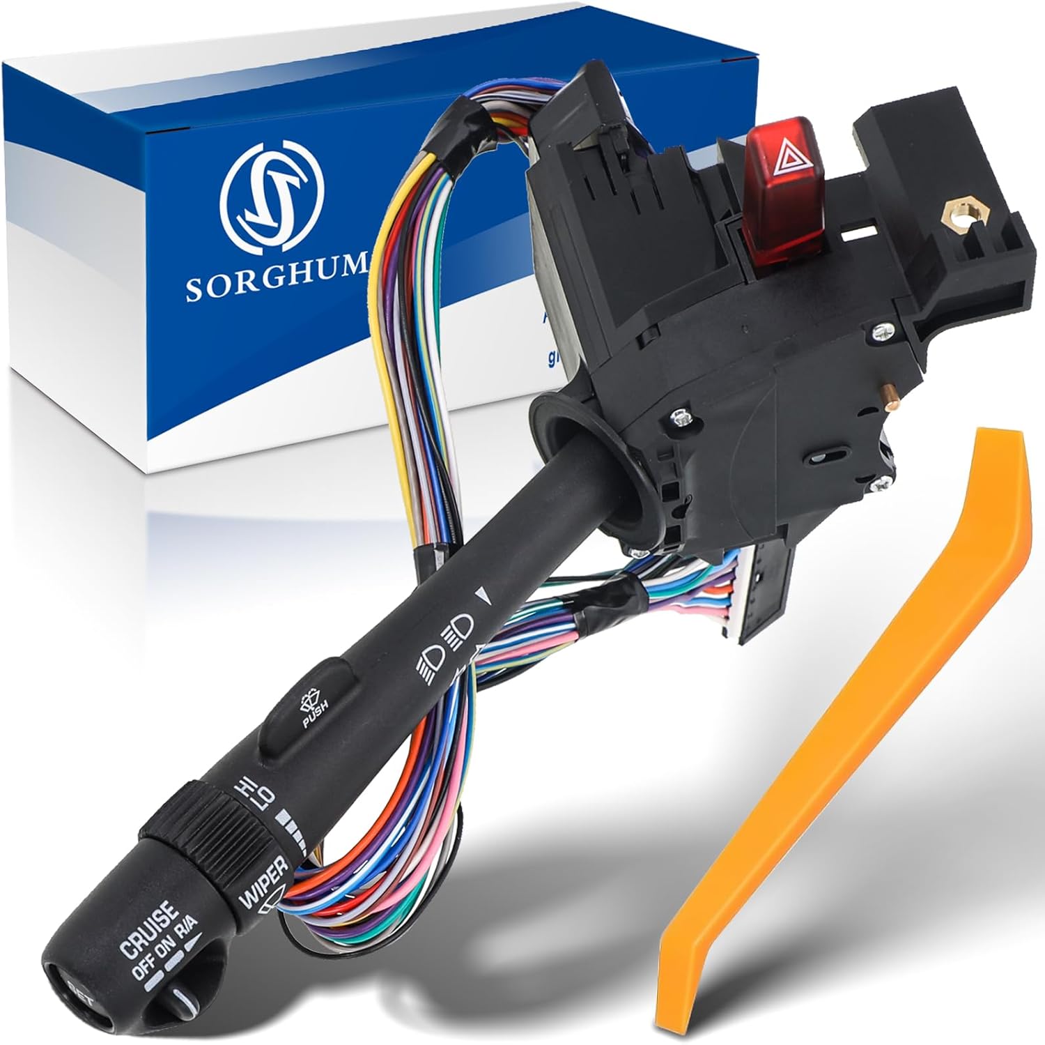 Sorghum Turn Signal Switch - Multifunction Windshield Wiper Switch Cruise Control Assembly Compatible with Chevrolet Silverado Suburban Avalanche GMC Sierra Yukon Replace OEM 26100839 3441937 CBS-1038