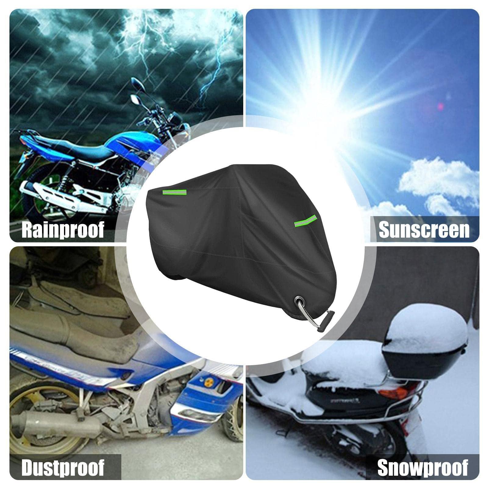Telo Coprimoto per Piaggio Liberty 125 2005-2023 2024 2025, Protezione UV Esterna Coperture Antipioggia Antipolvere Coprimoto Impermeabile per Esterno,Green
