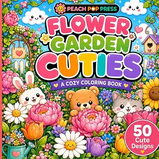 Flower Garden Cuties: A Cozy Coloring Book